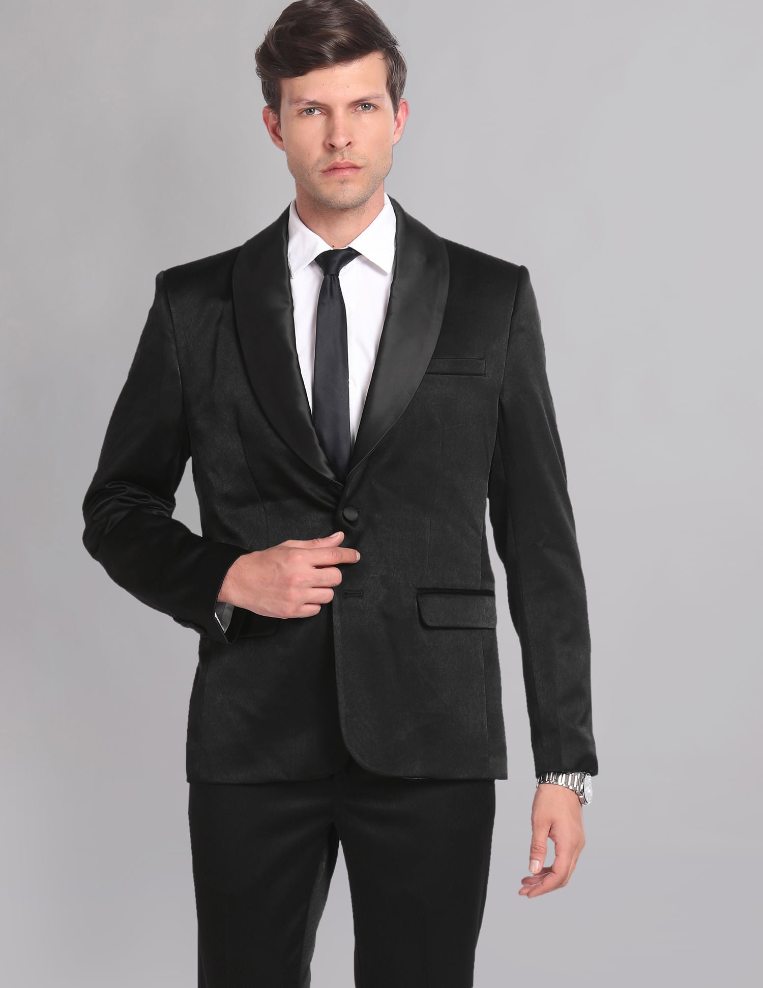 Style Vault Solid Two Piece Suit