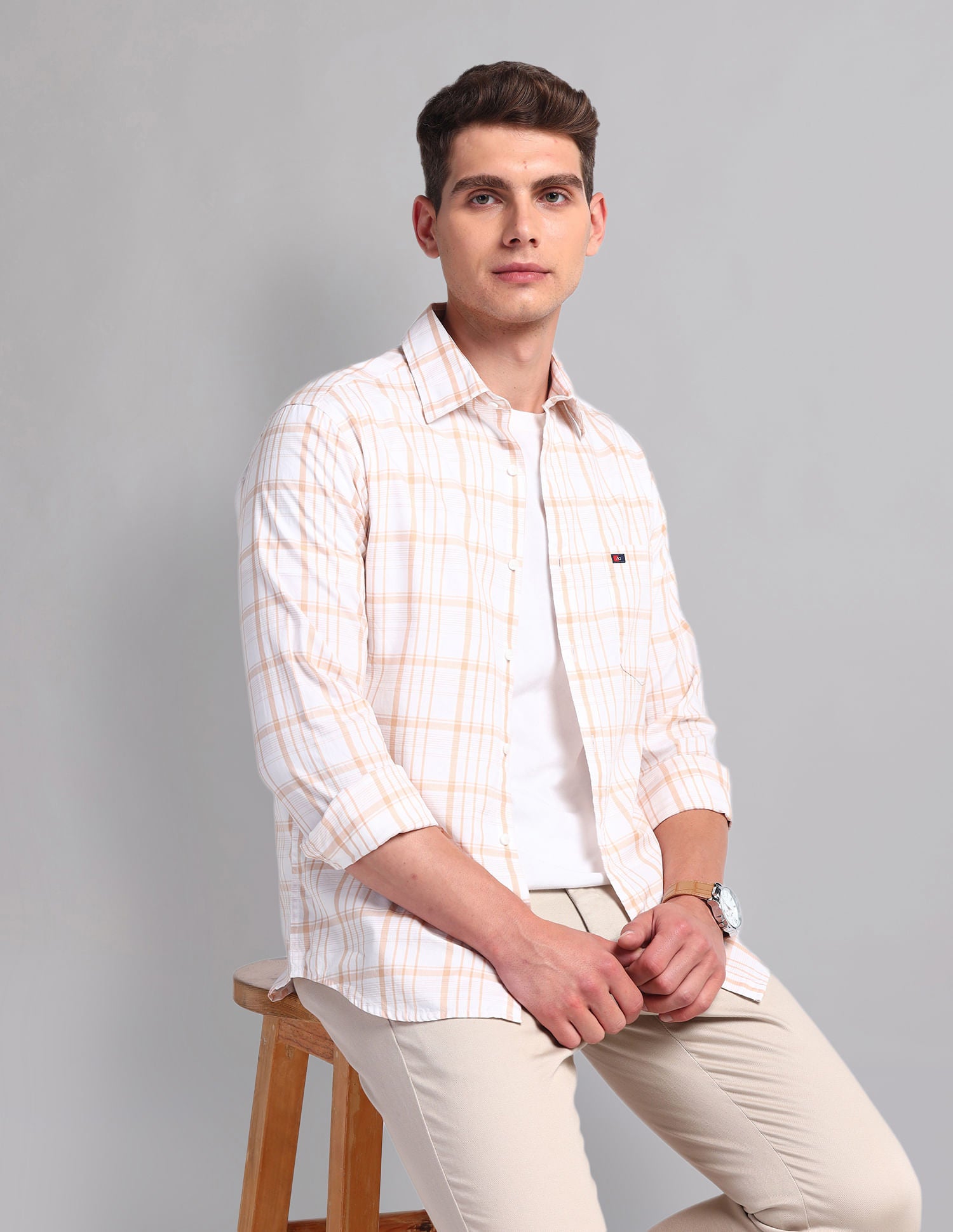 Playful Plaid Check Cotton Shirt