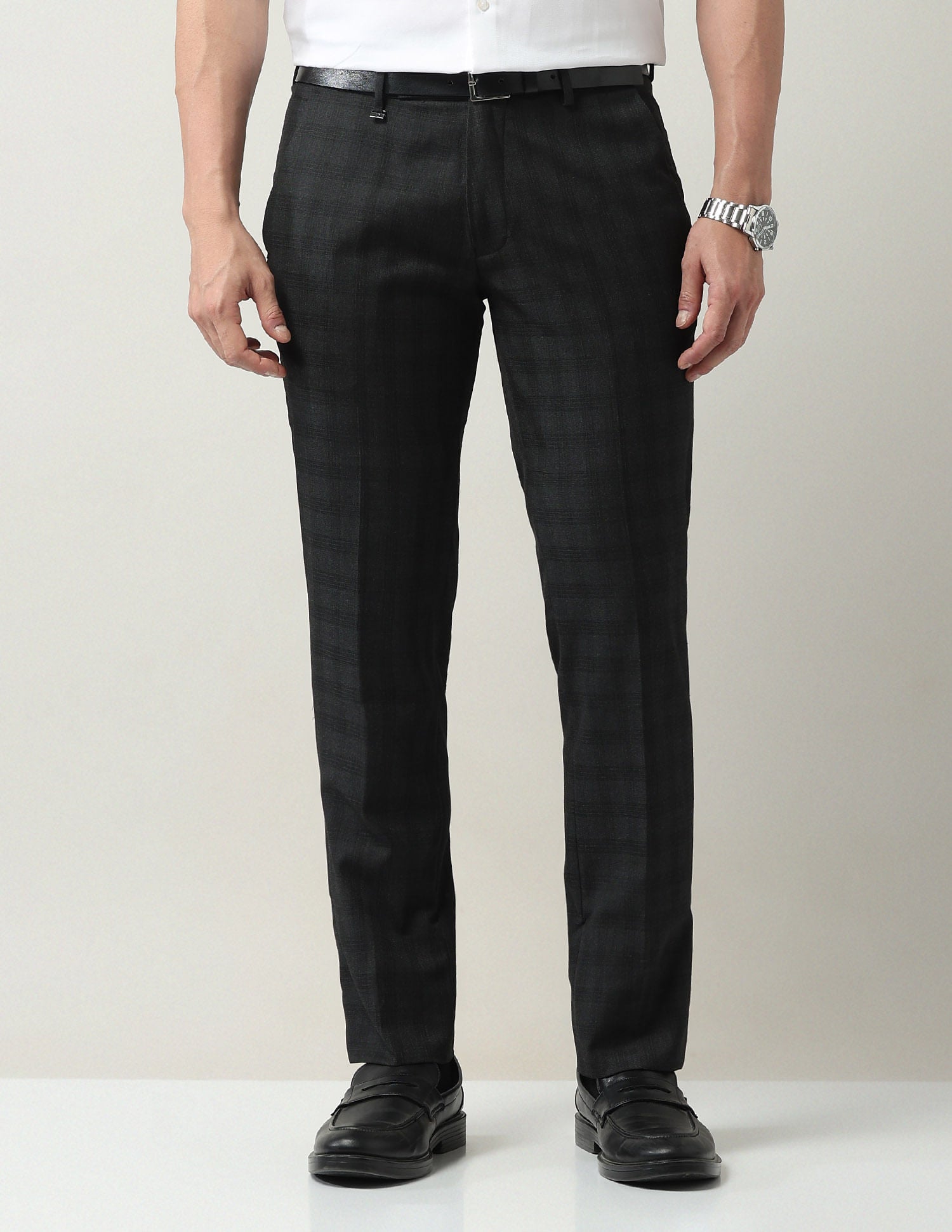 Slim Fit Solid Trousers
