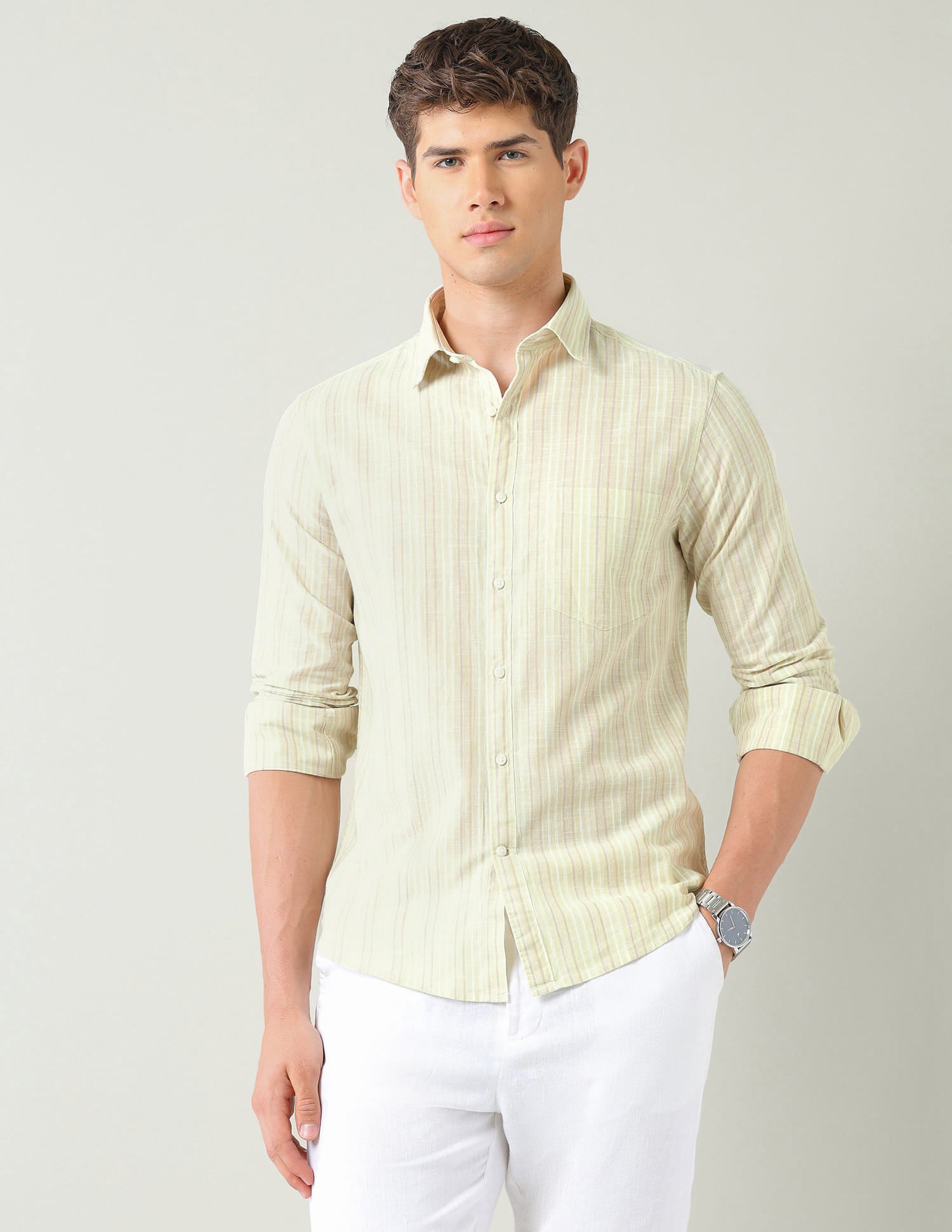 Vertical Striped Regular Fit Shirt