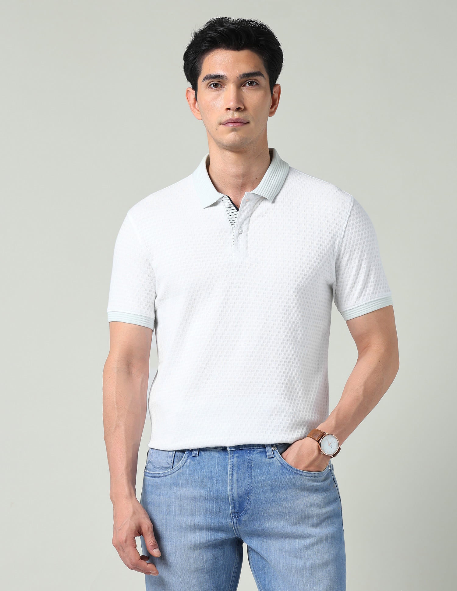 City Drift Textured Slim Fit Polo Shirt