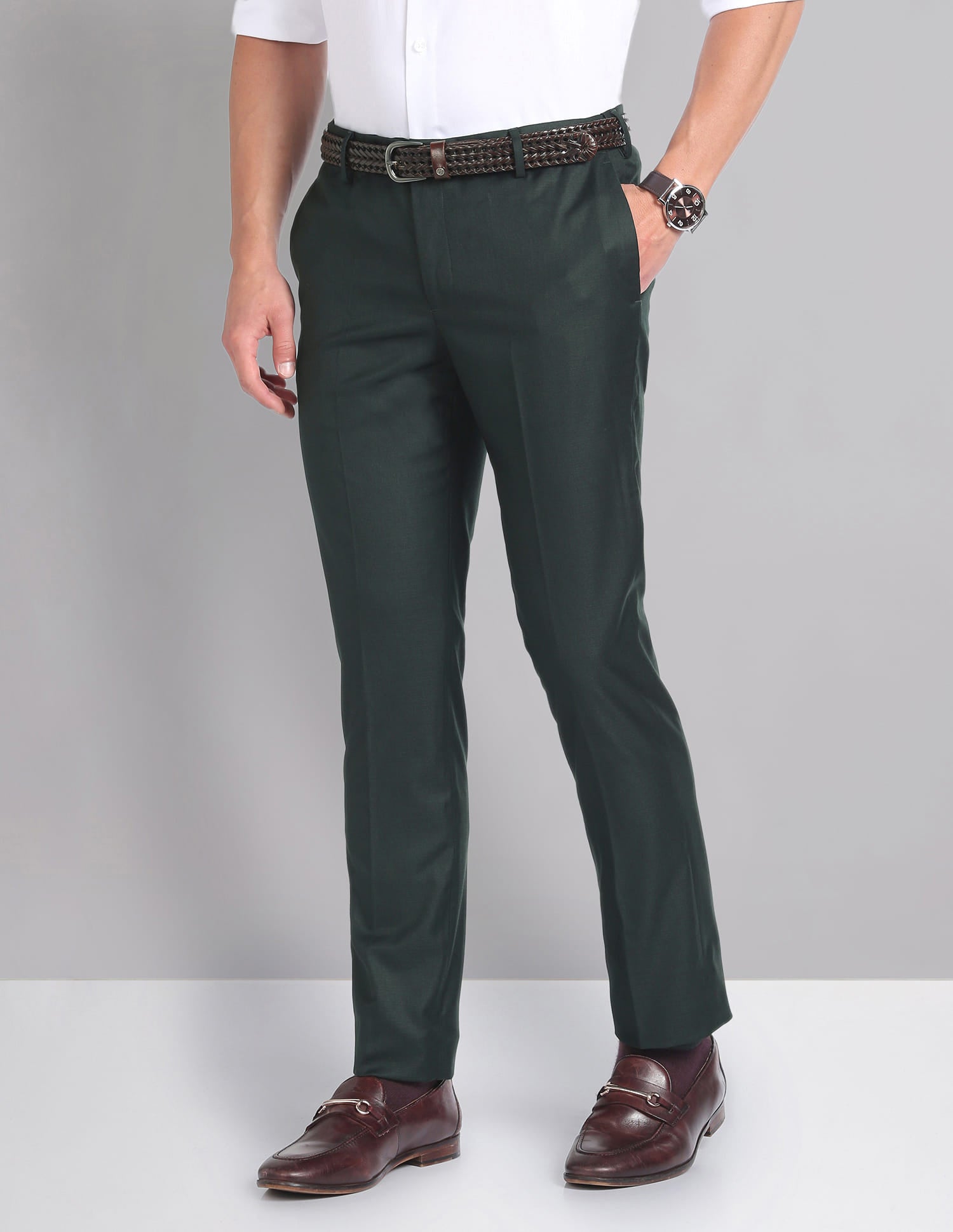 Work Essential Outline Check Smart Flex Trousers