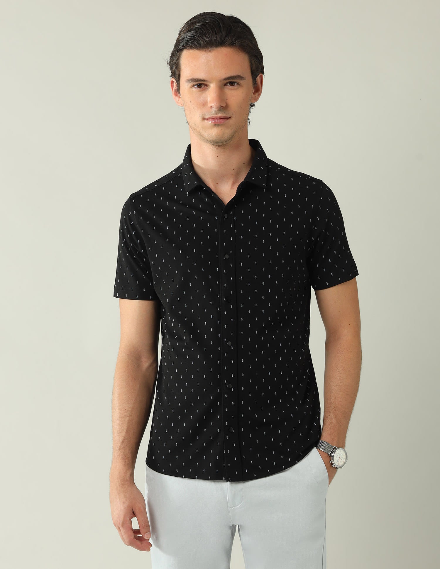 Regular Slim Fit All-Over Printed Shirt