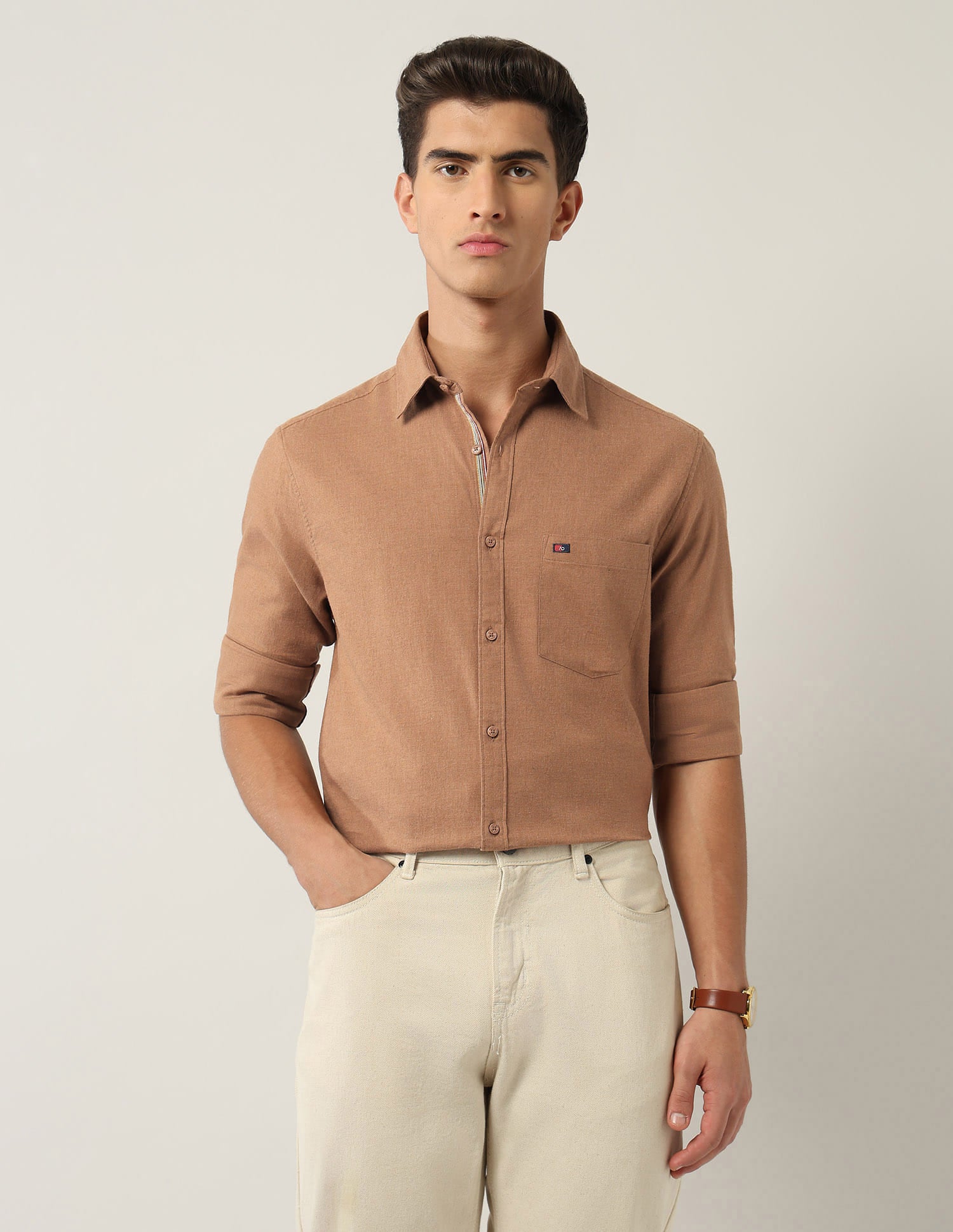 Modern Slim Fit Solid Shirt