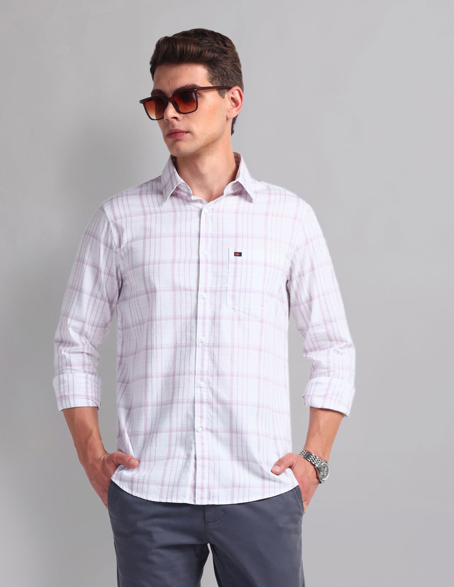 Playful Plaid Check Cotton Shirt