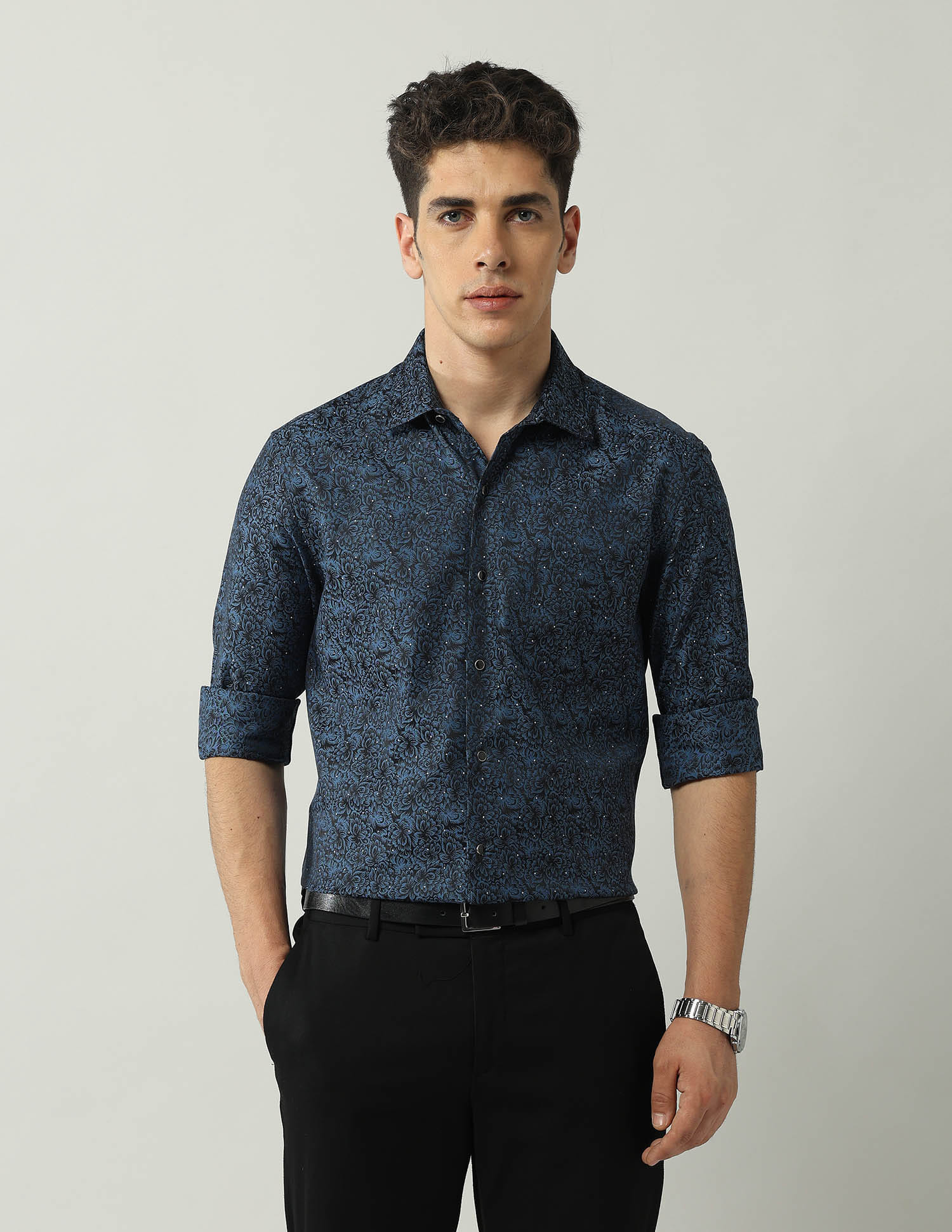 Slim Fit Jaquard Shirt
