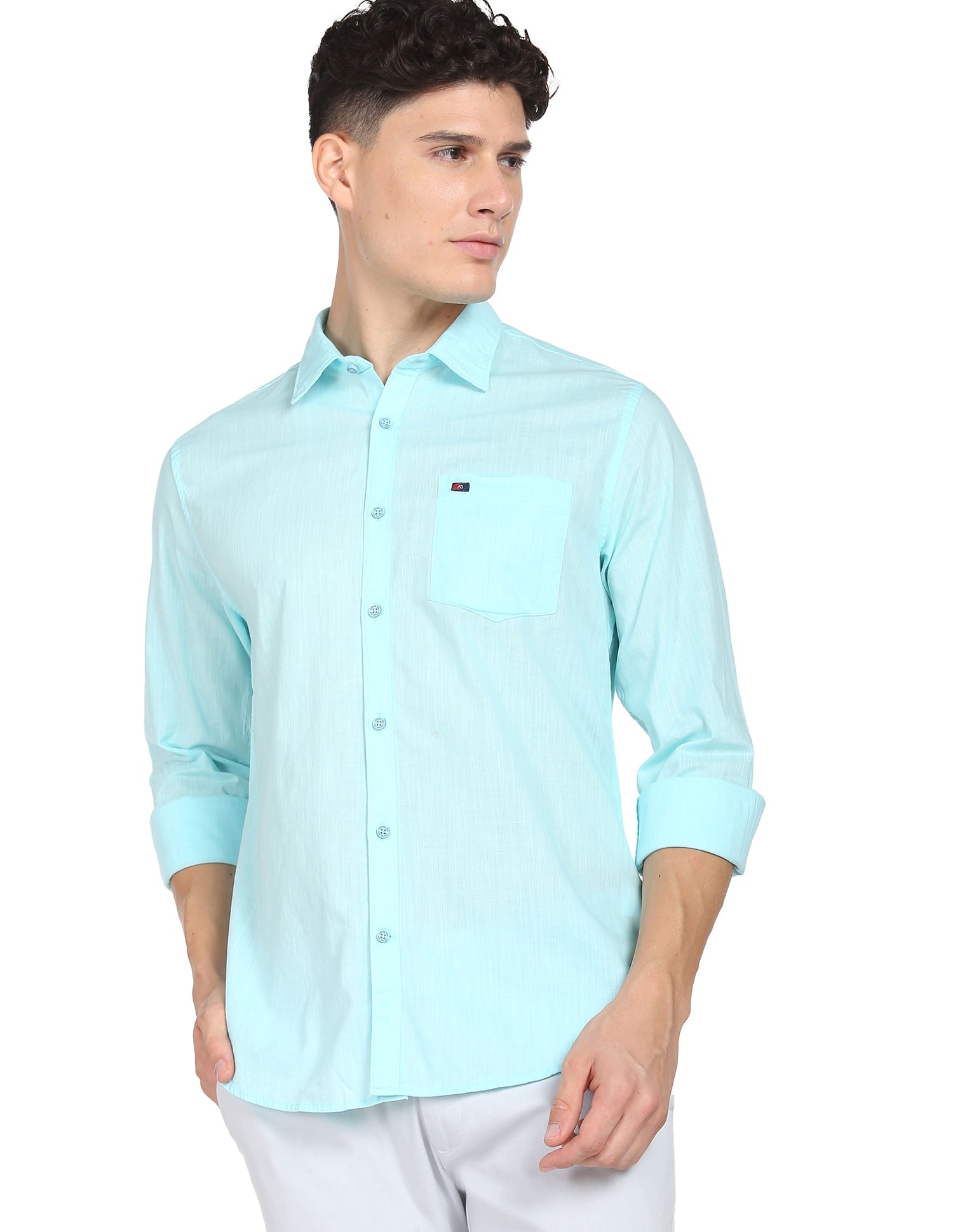 Regular Modern Slim Fit Solid Casual Shirt