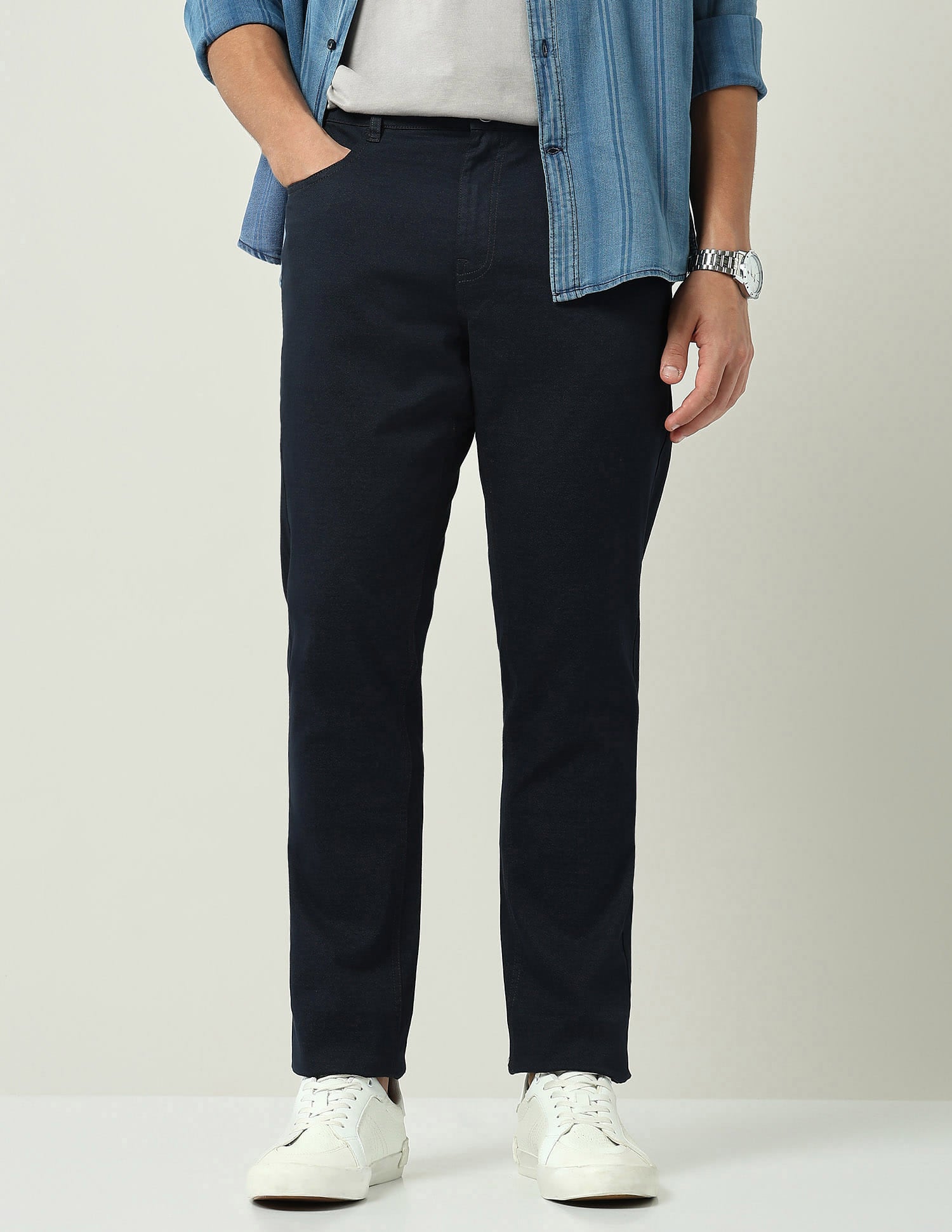 Wardrobe Essential Modern Slim Fit Solid Chinos