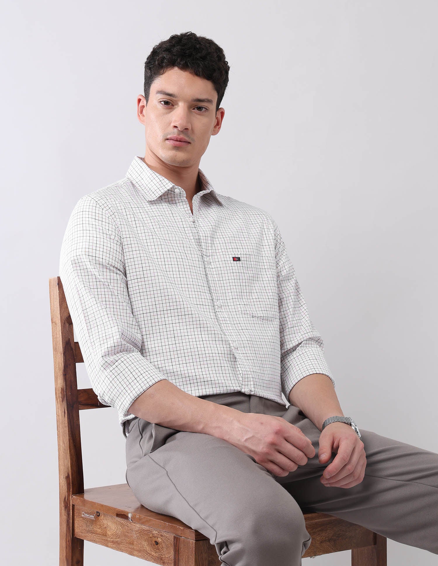 City Chronicles Modern Slim Fit Tartan Checked Shirt