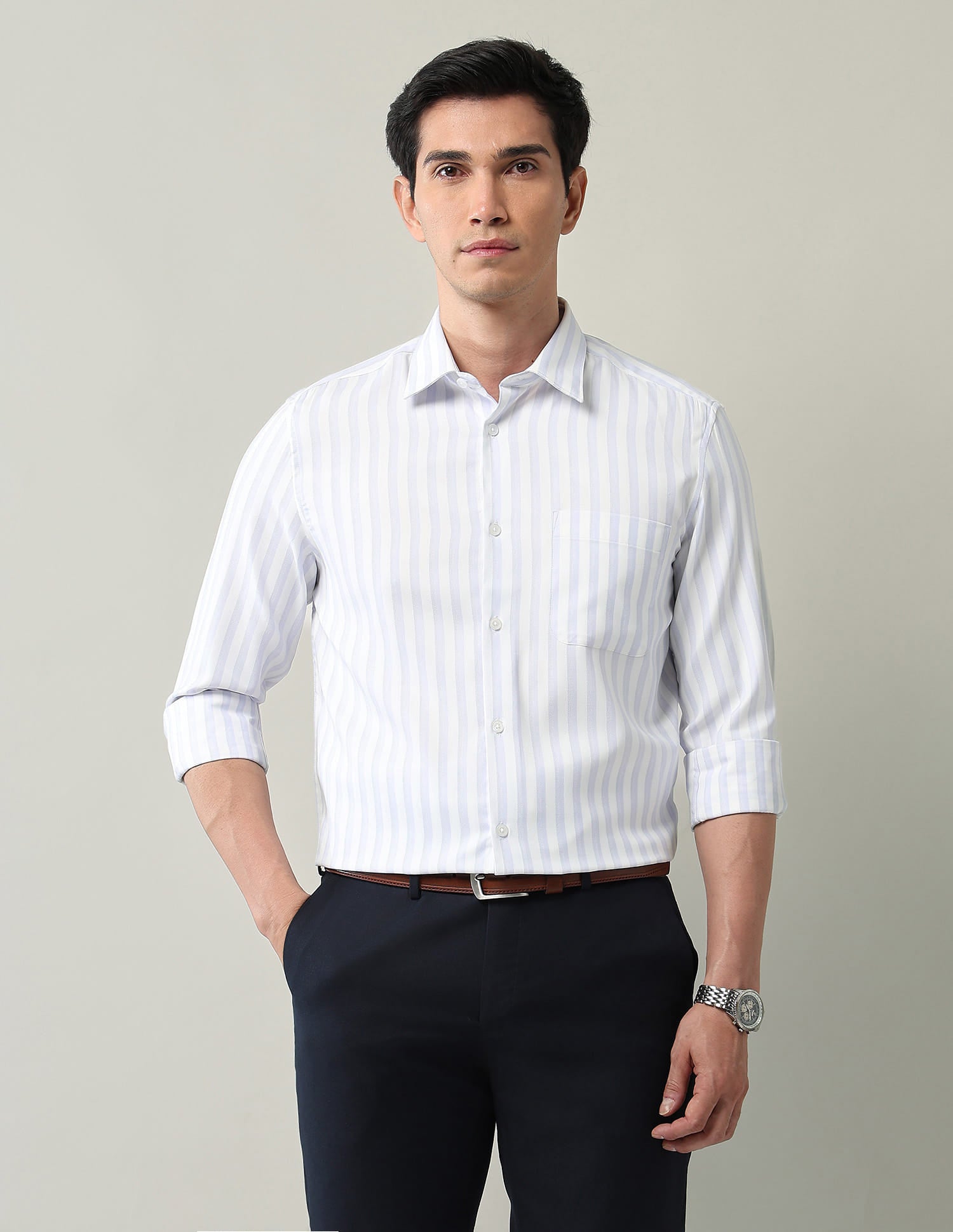 Vertical Striped Regular Fit Shirt