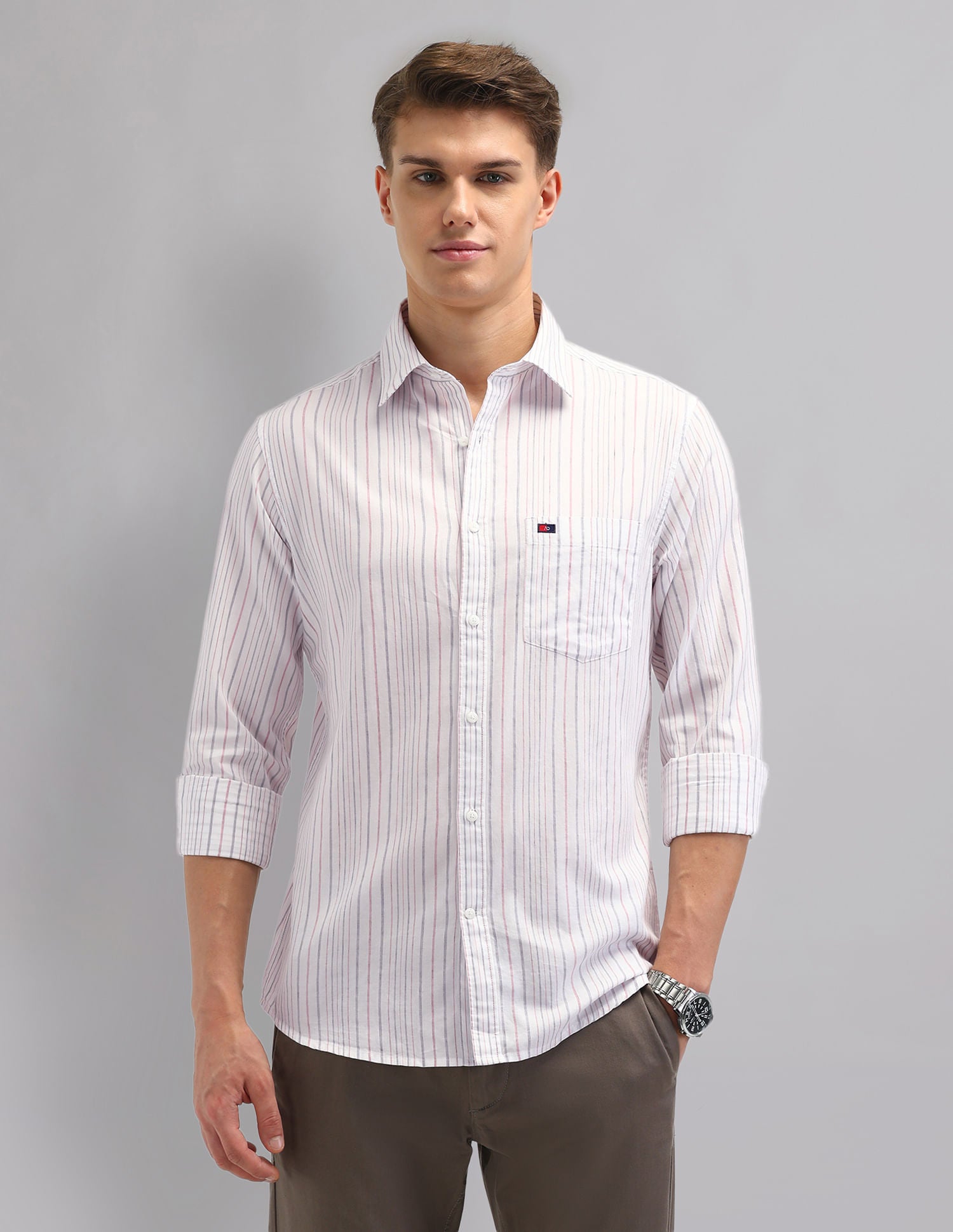 Stylish Modern Slim Fit Striped Shirt