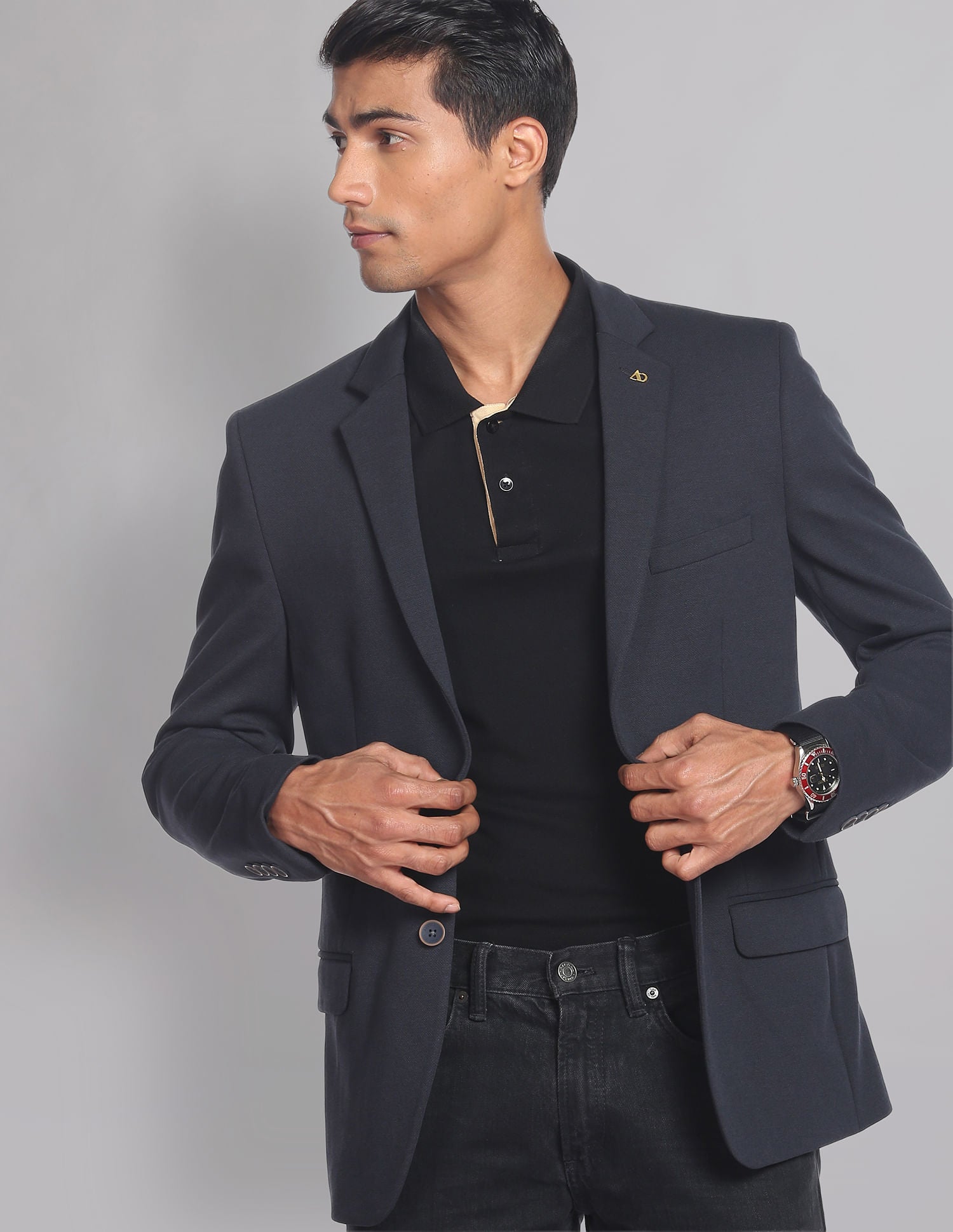 Power Edit Textured Slim Fit Blazer