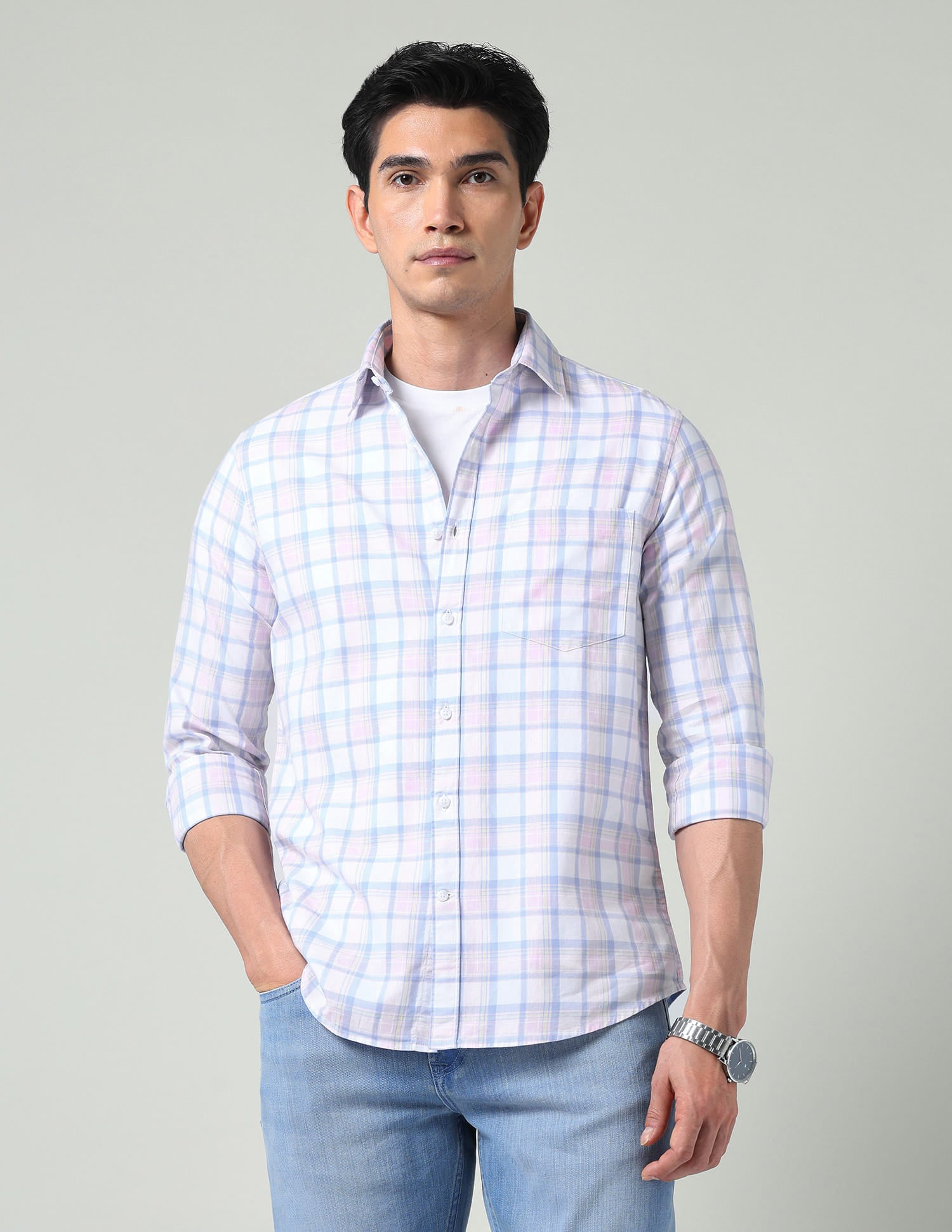 Wardrobe Essential Tartan Checked Slim Fit Shirt