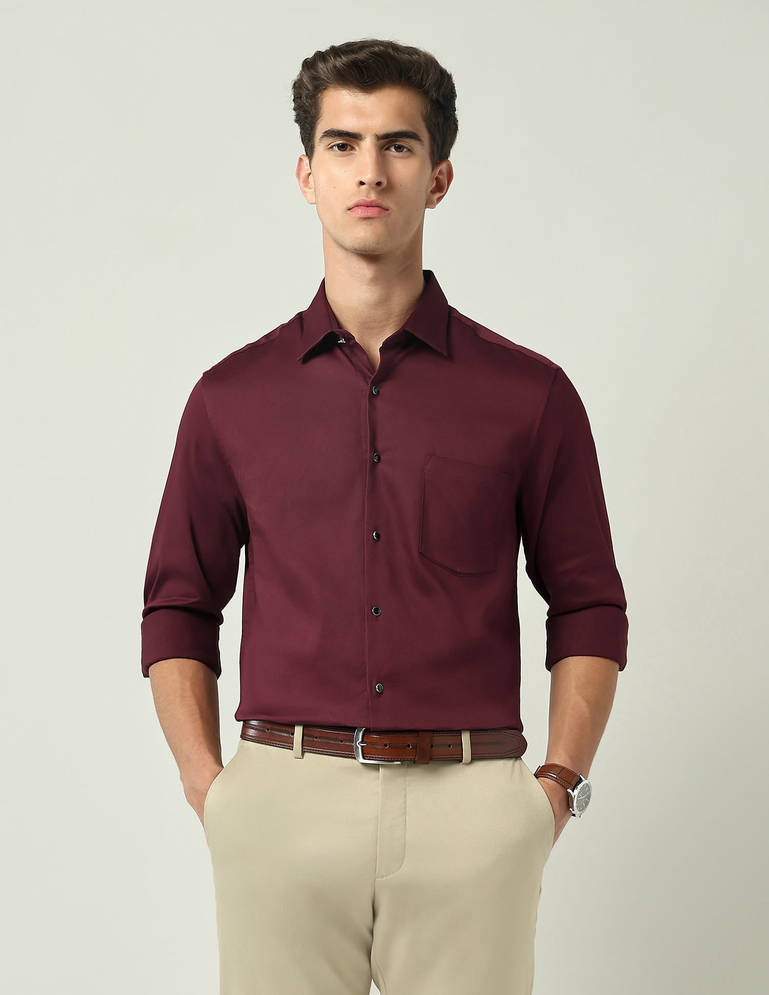 Everyday Essential Solid Slim Fit Shirt