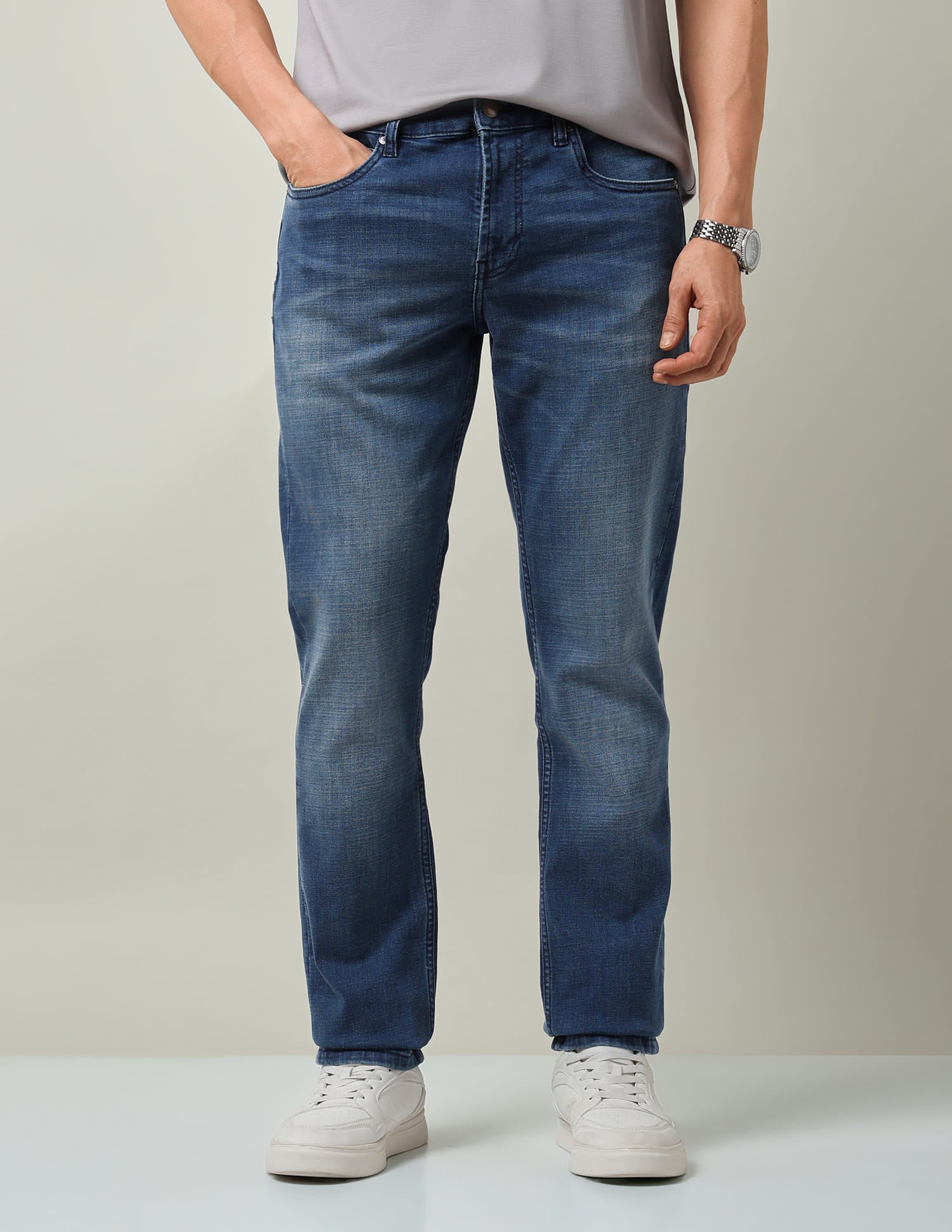 Urban Rewind Whiskered Slim Fit Jeans