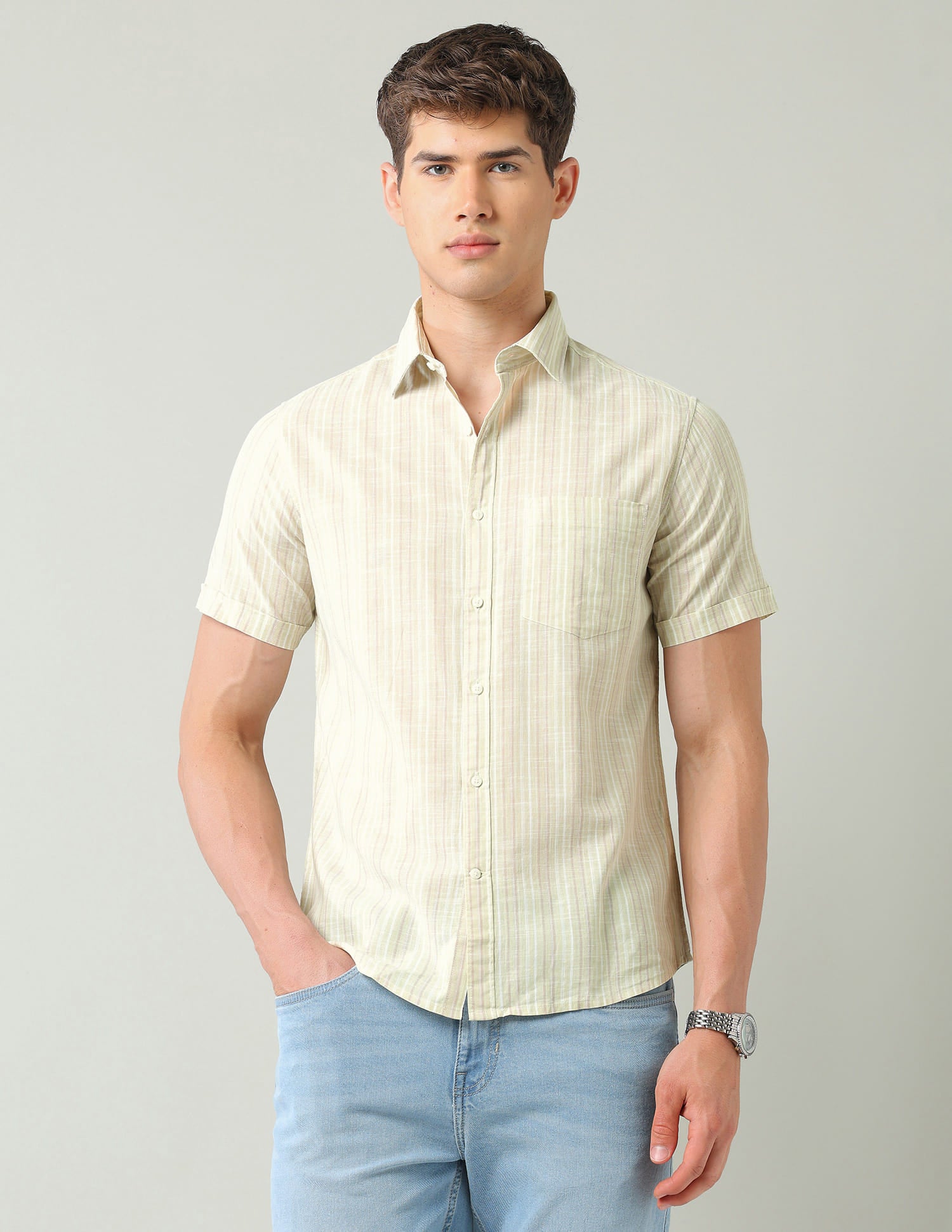 Vertical Striped Regular Fit Shirt 6
