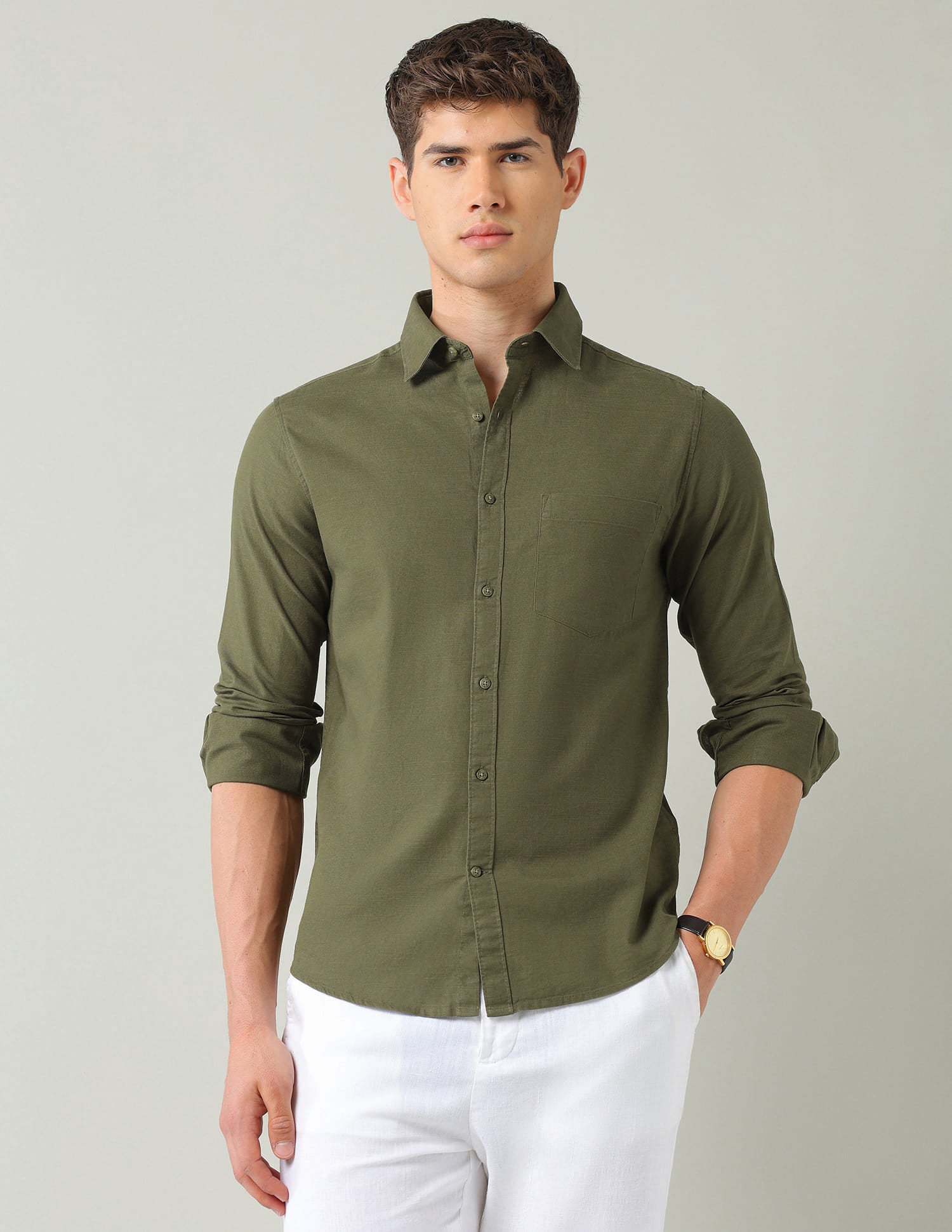 Solid Slim Fit Shirt