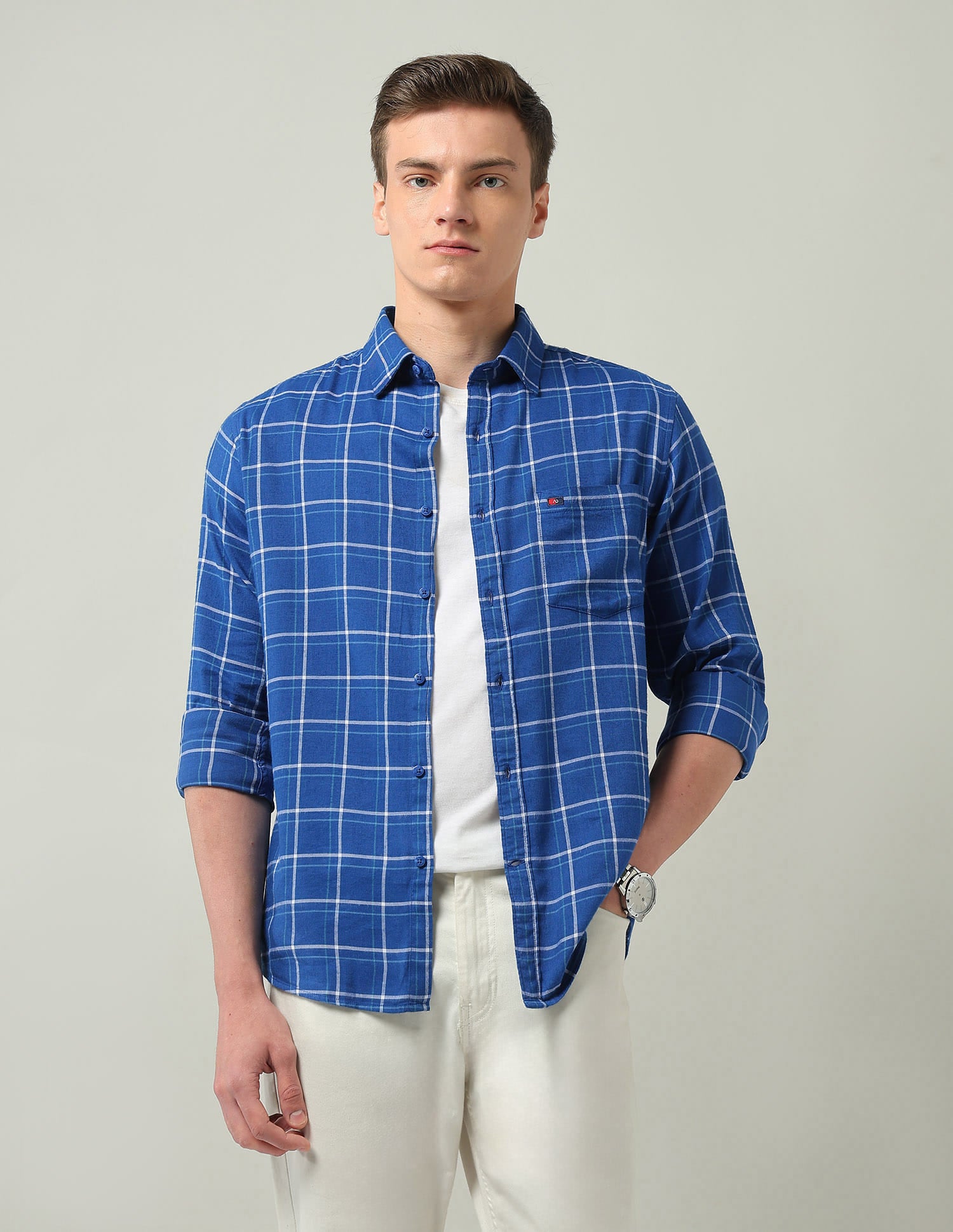 Modern Slim Fit Checked Shirt