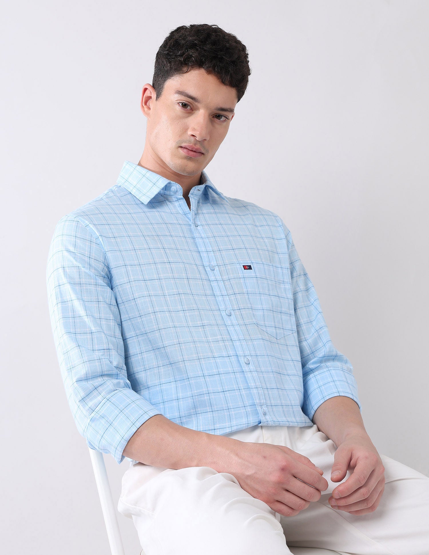 City Chronicles Modern Slim Fit Tartan Checked Shirt