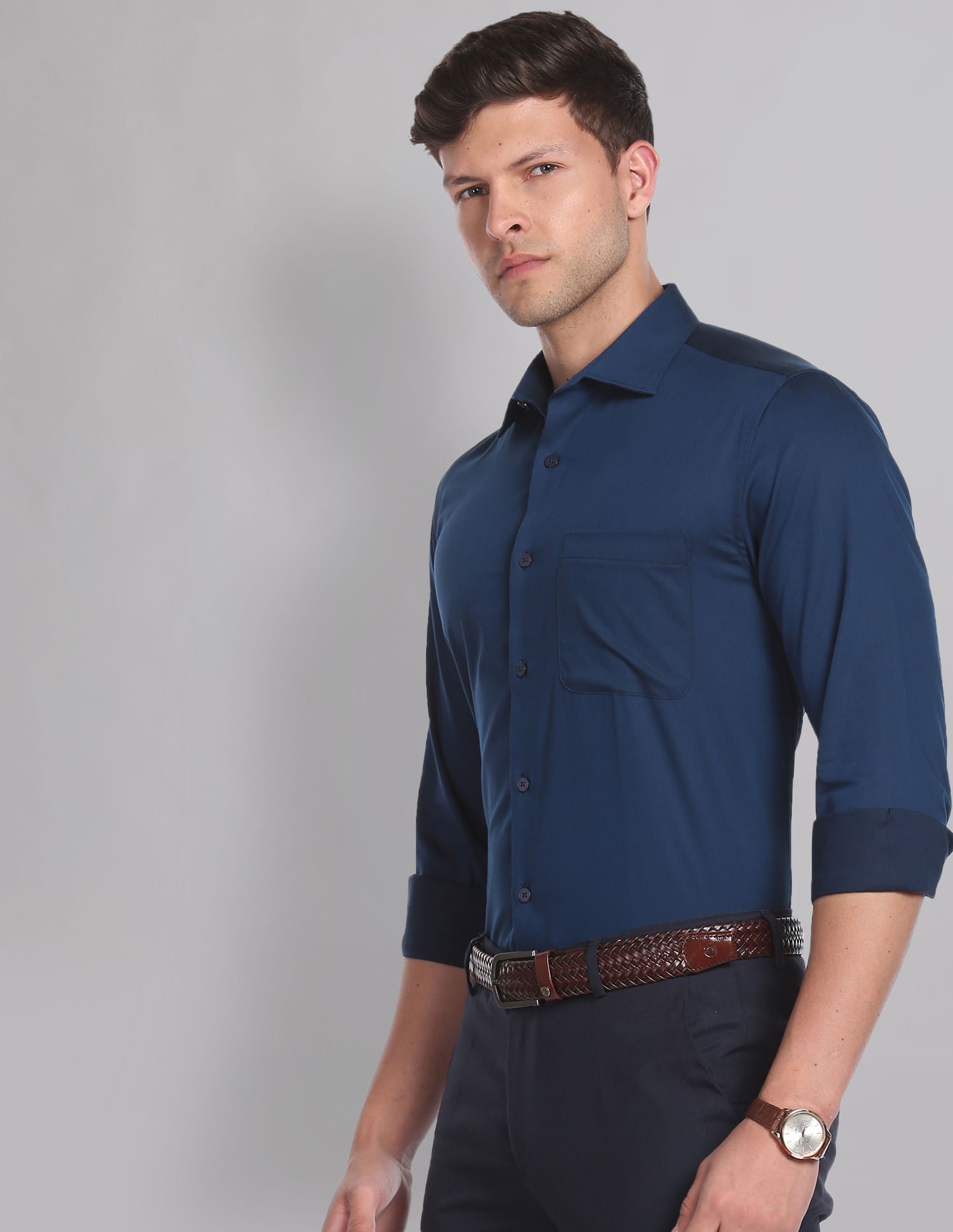 Office Edit Everlast Press Herringbone Weave Formal Shirt
