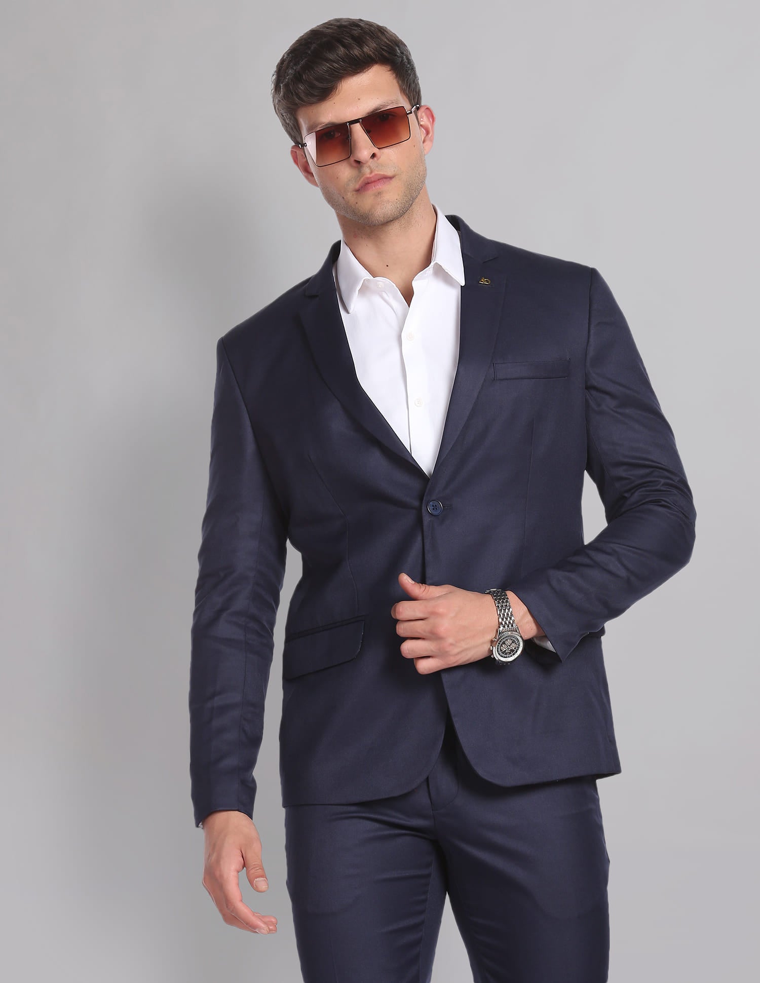 Twill Single Breasted Two Piece Suit