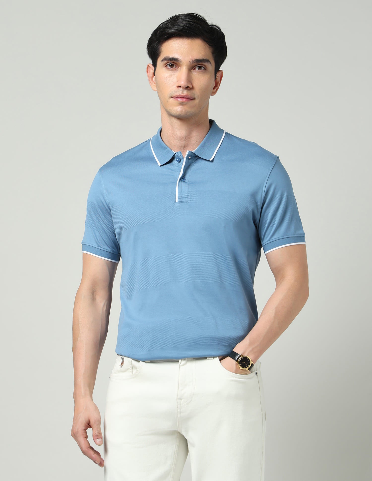 Regular Solid Slim Fit Polo Shirt