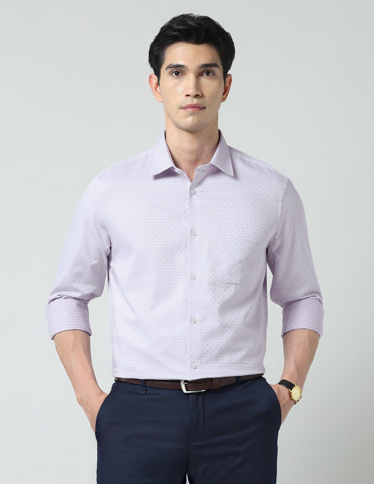 Playful Geometric Printed Regular Fit Shirt