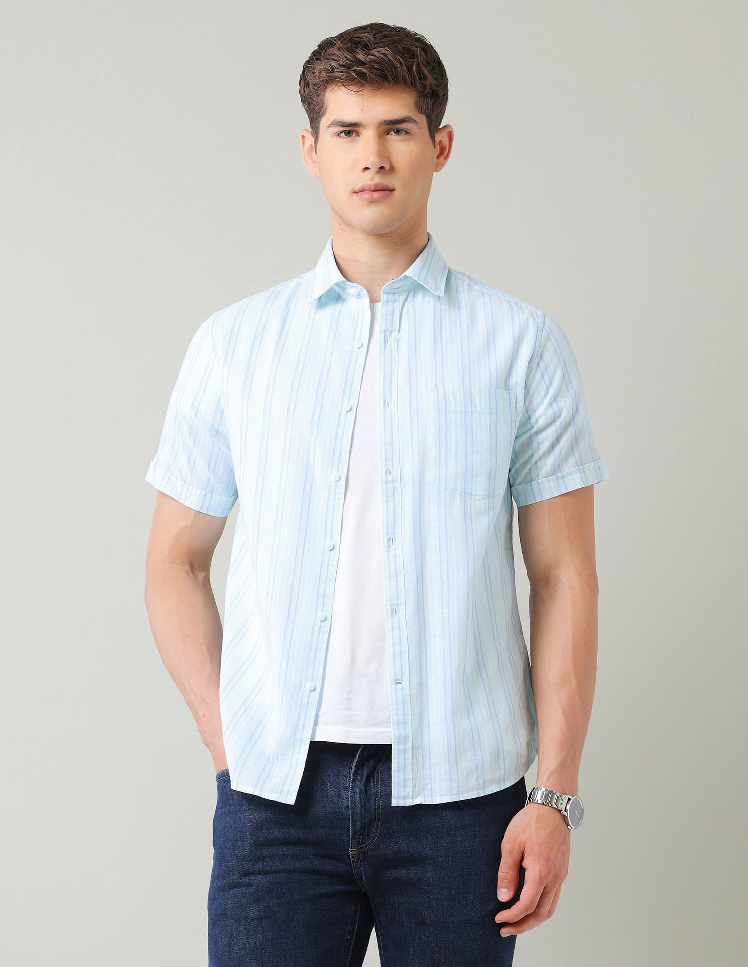 Vertical Striped Regular Fit Shirt 6