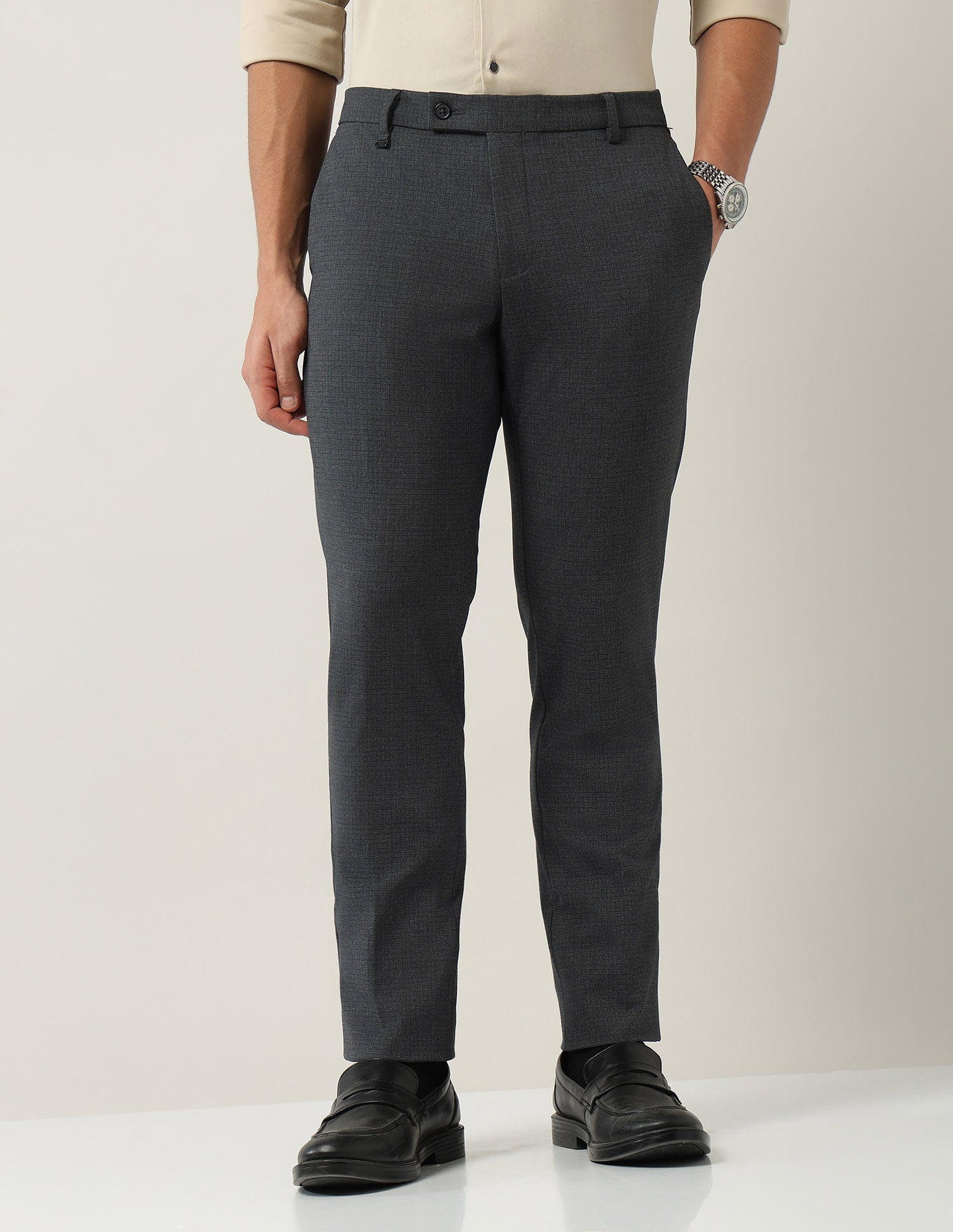 Classic Checked Regular Fit Trousers