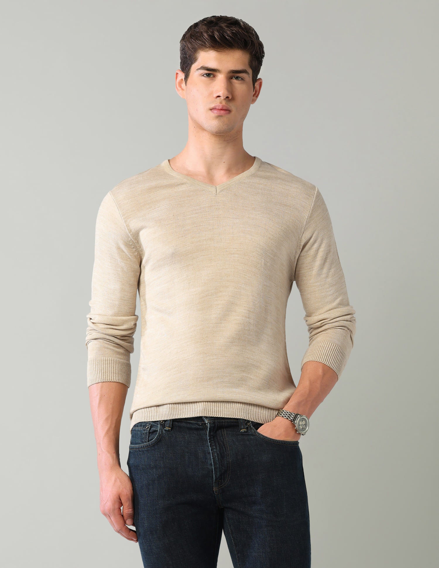 Solid Mens Sweater