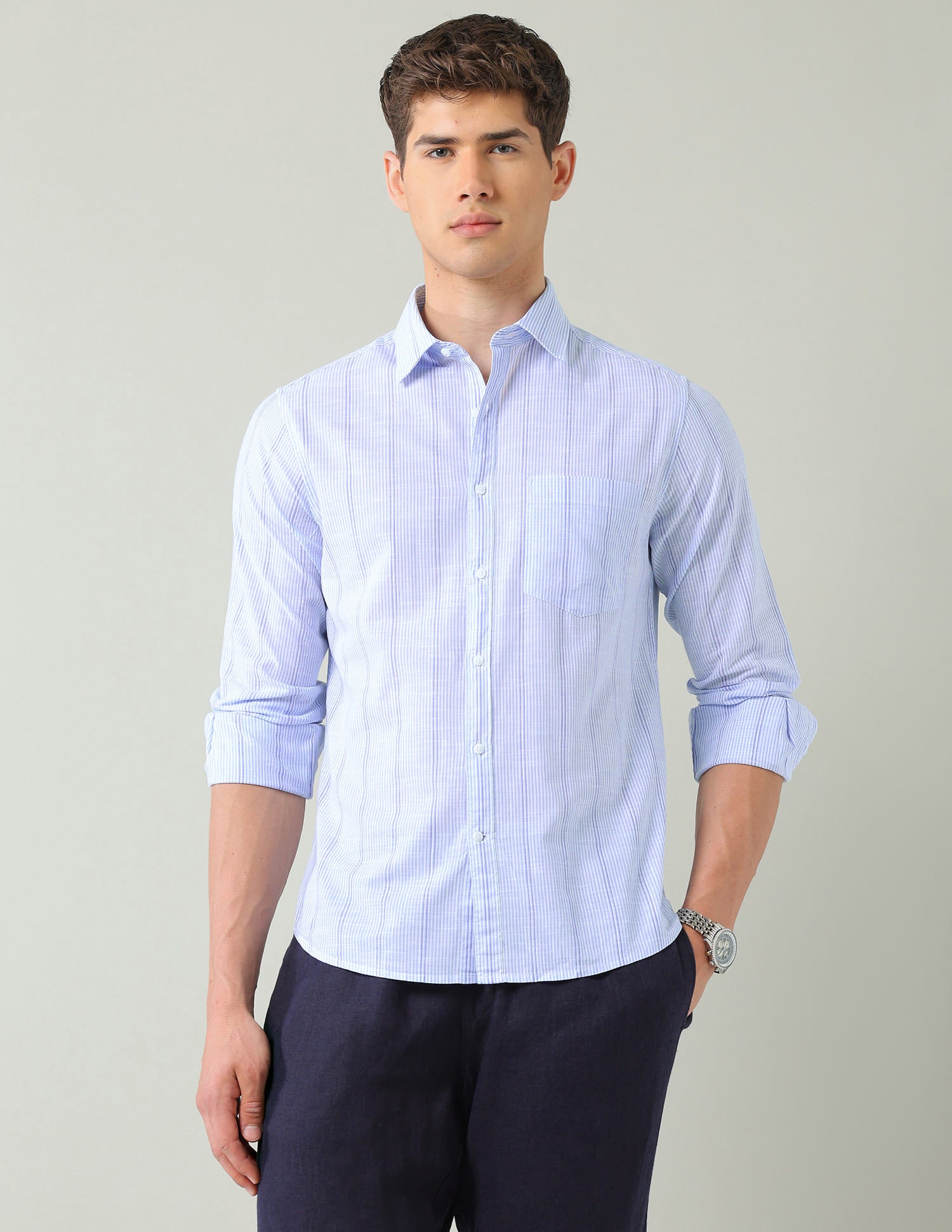 Vertical Striped Regular Fit Shirt 5