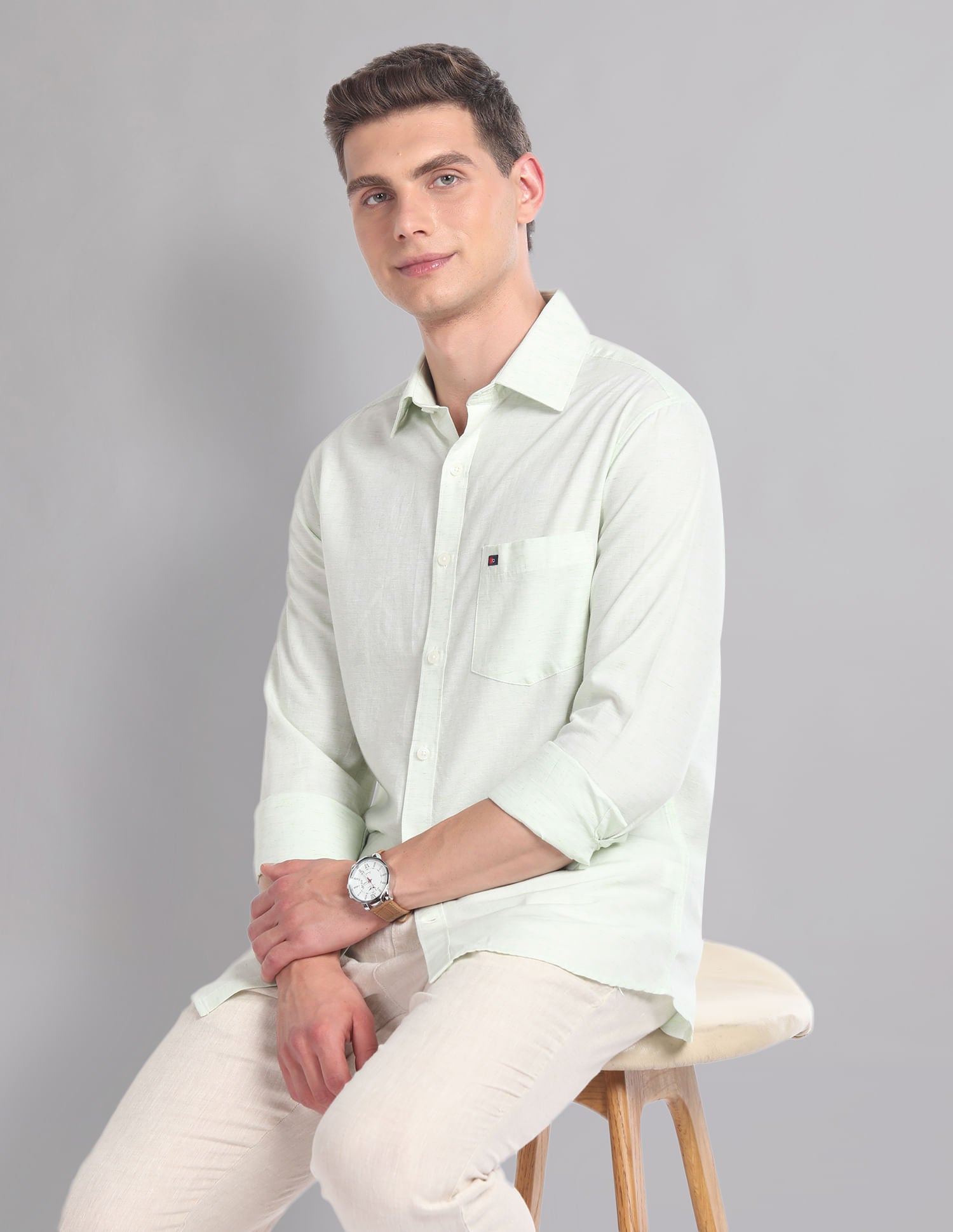 Urban Drift Modern Slim Fit Heathered Summer Shirt