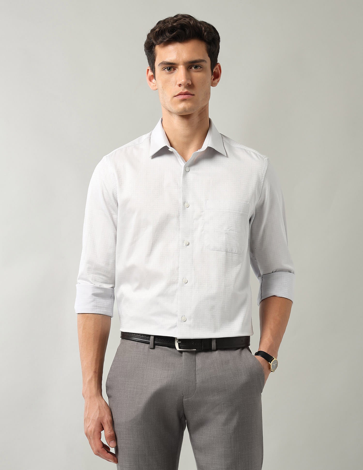Abstract Geometric Printed Regular Fit Shirt