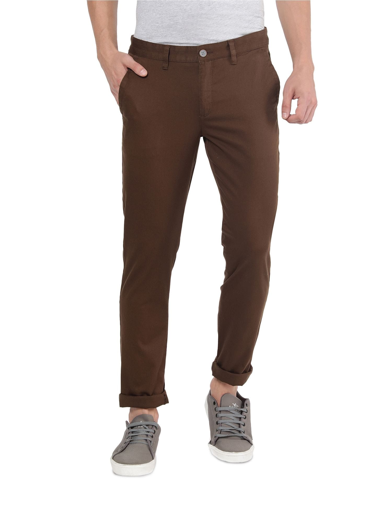 Modern Slim Fit Flat Front Chinos