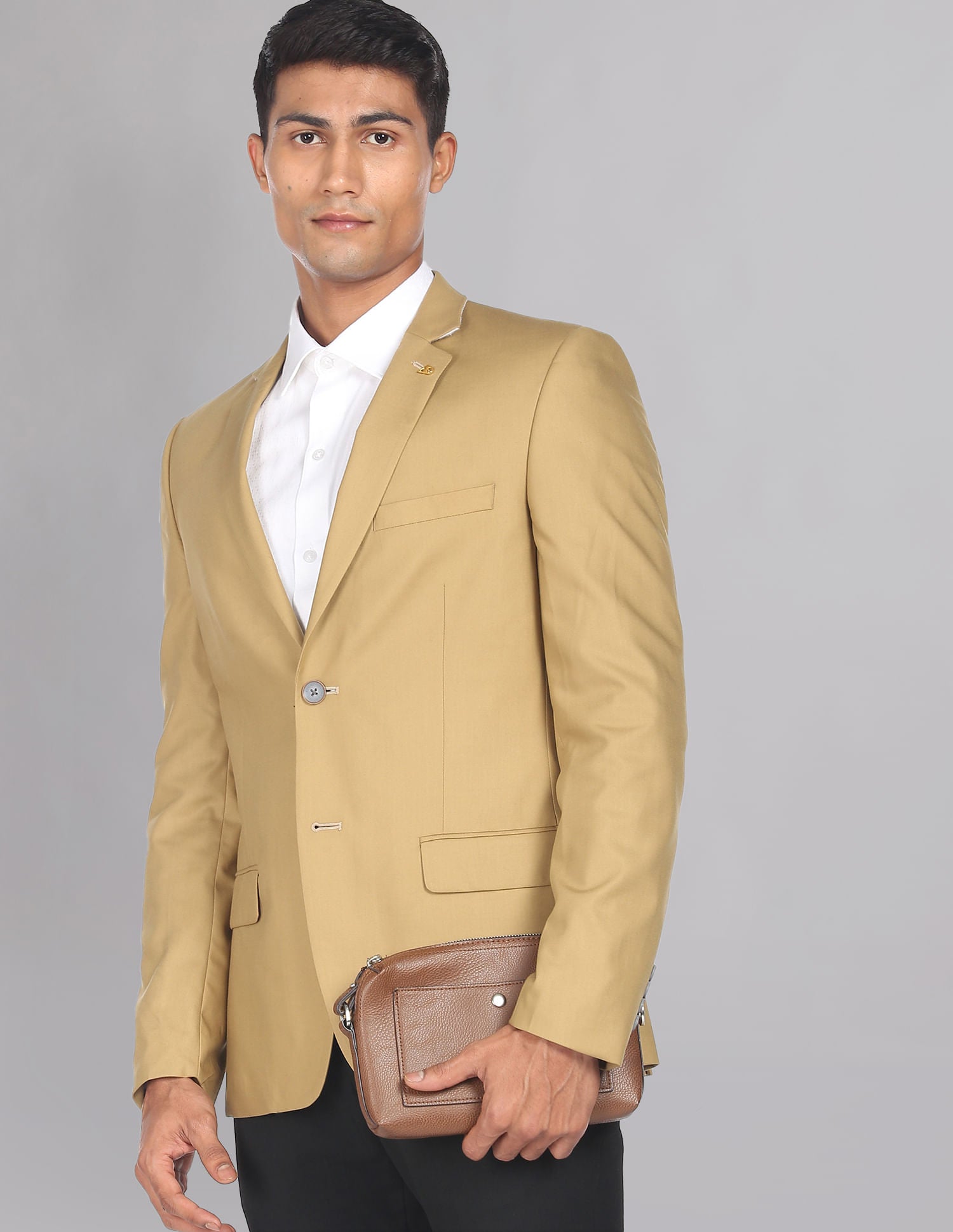 Wardrobe Icon Solid Tailored Fit Blazer