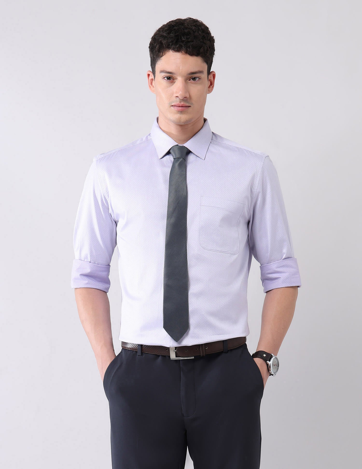 Style-Draped Regular Fit Abstract Printed Shirt
