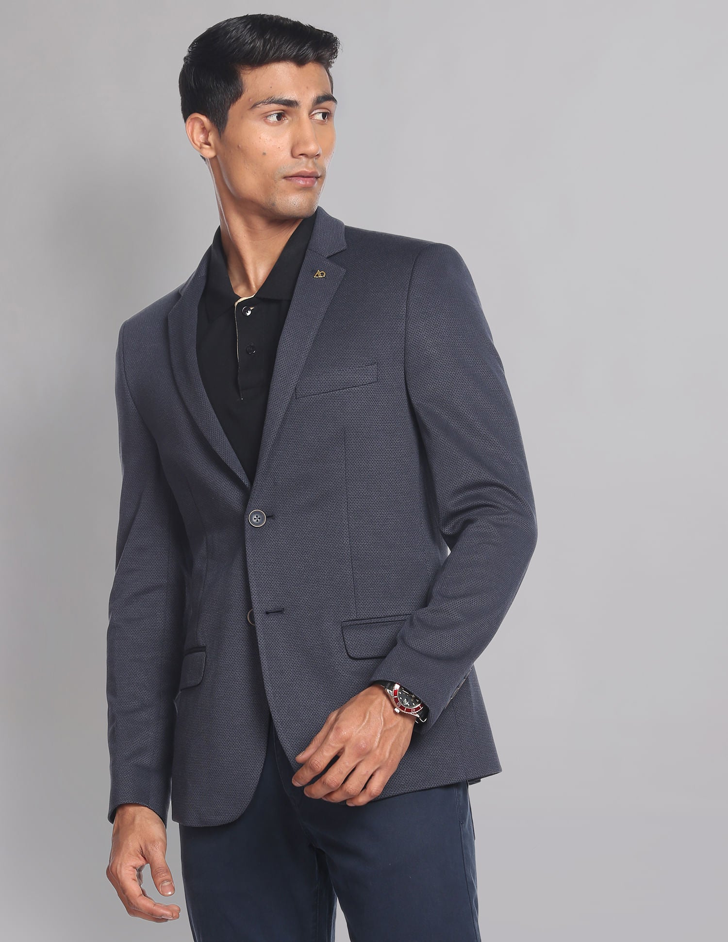 Style Essential Slim Fit Patterned Blazer