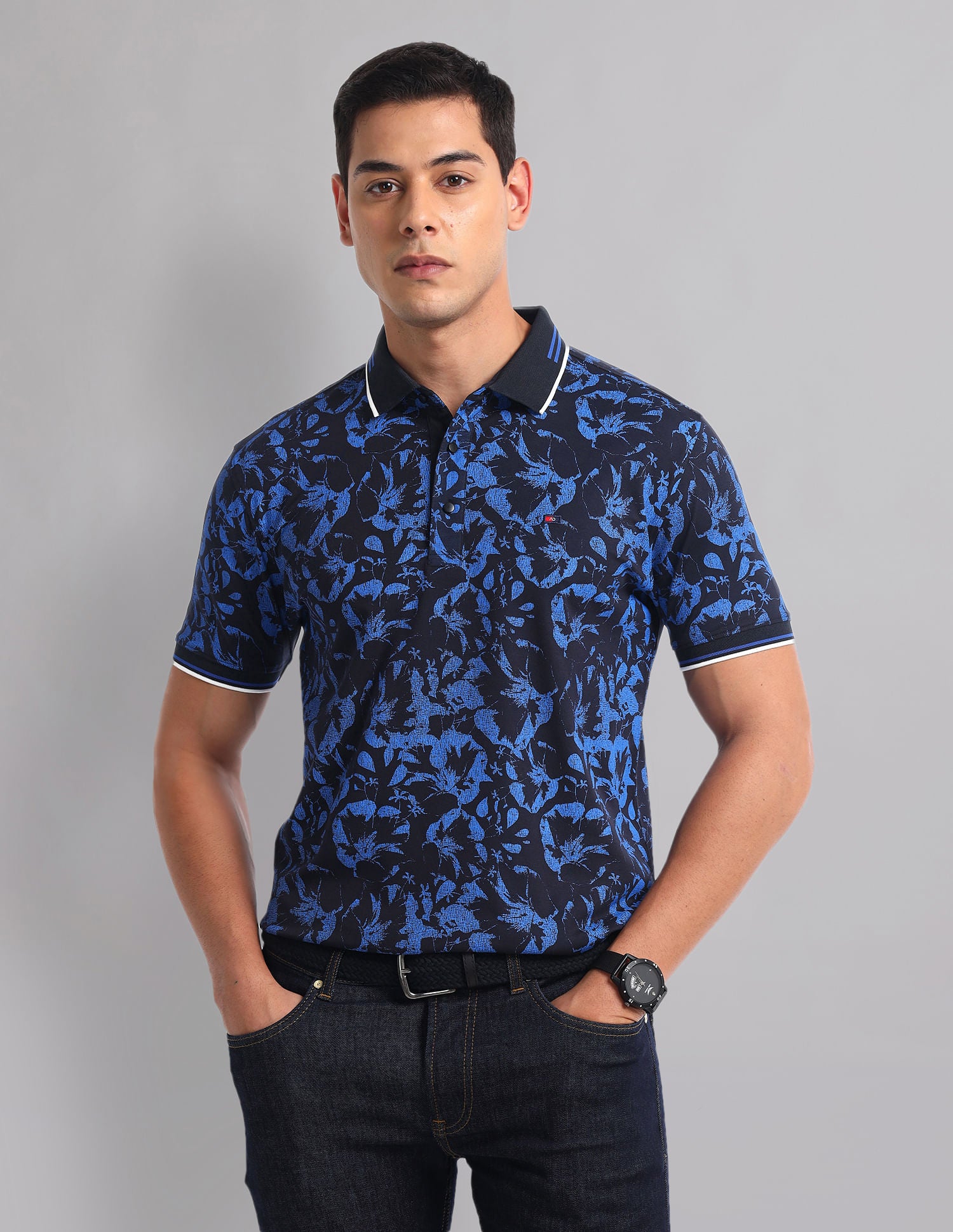 Style Ease Floral Print Real Deal Polo Shirt