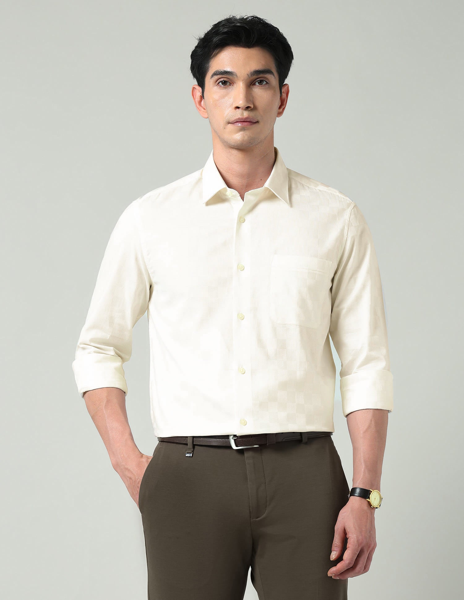 Geometric Dobby Regular Fit Shirt