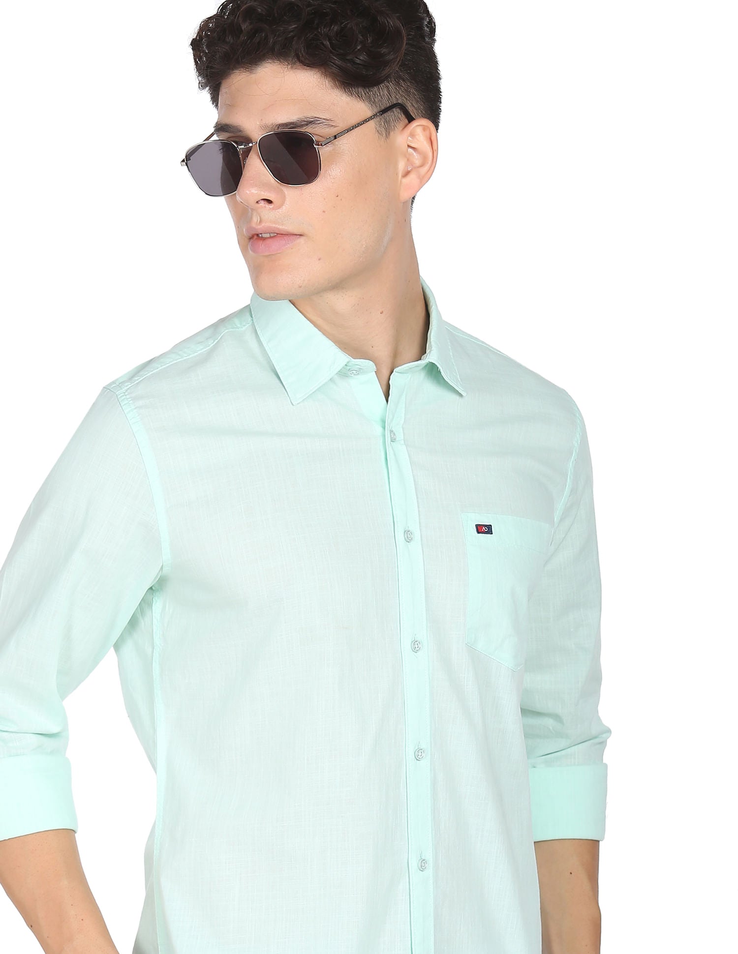 Regular Modern Slim Fit Solid Casual Shirt