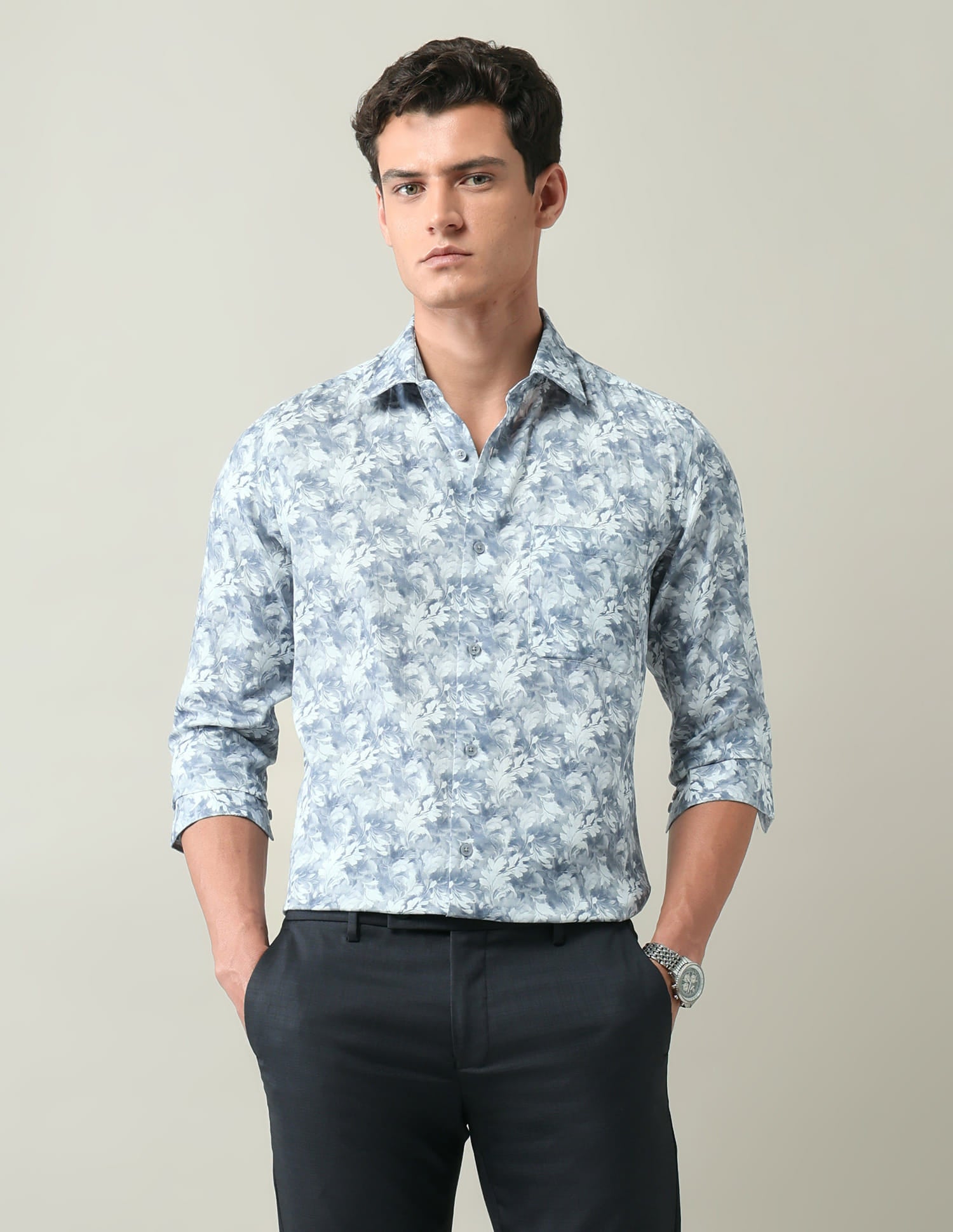 Floral Printed Regular Fit Shirt