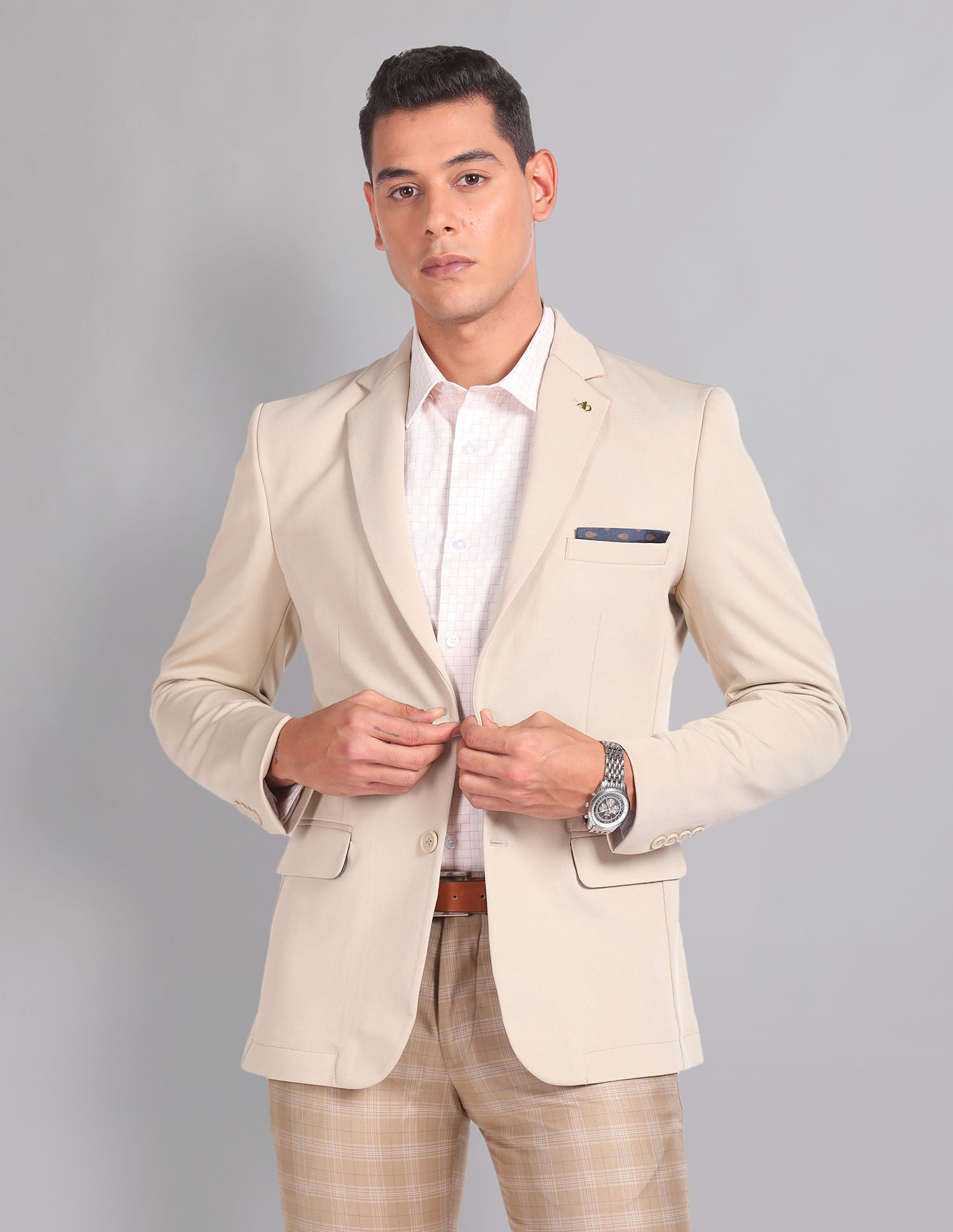 Urban Essential Sartorial Slim Fit Patterned Blazer