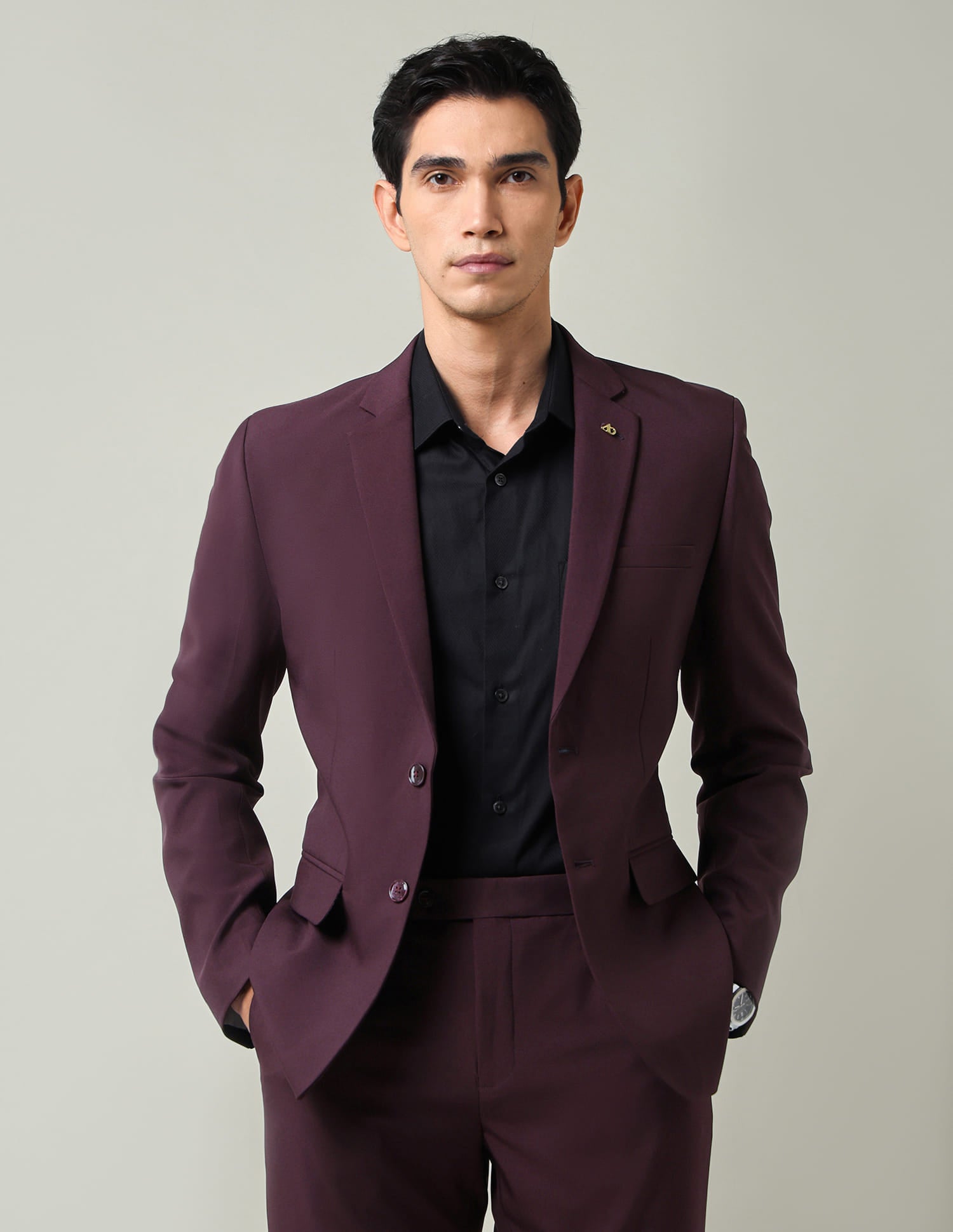 Wardrobe Staple Solid Regular Fit Suit