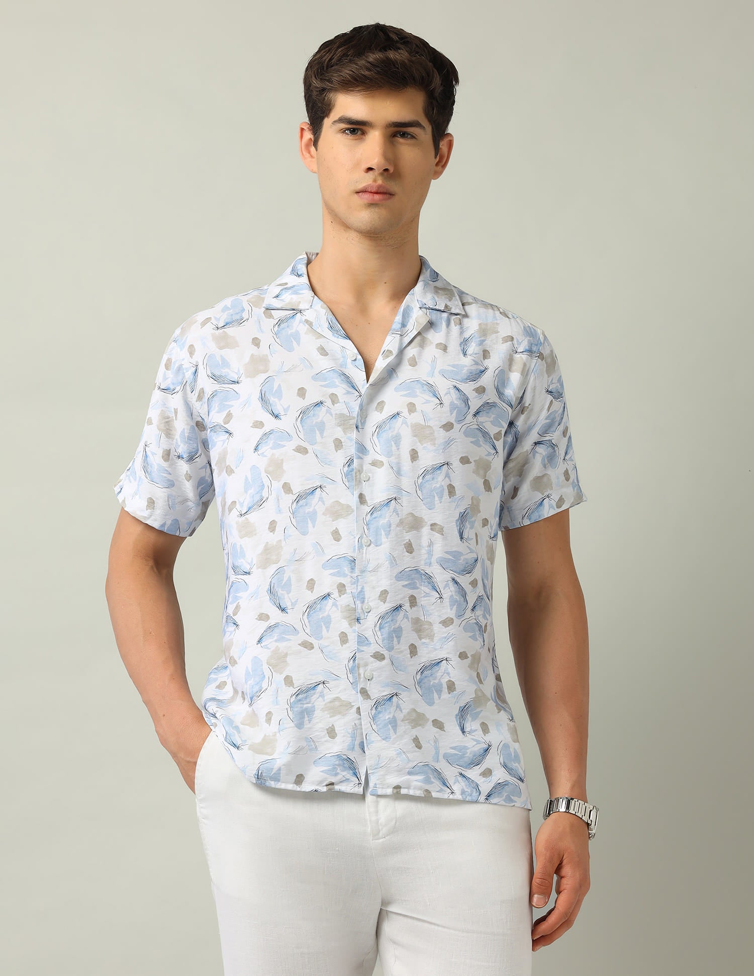 Abstract Printed Modern Slim Fit Shirt