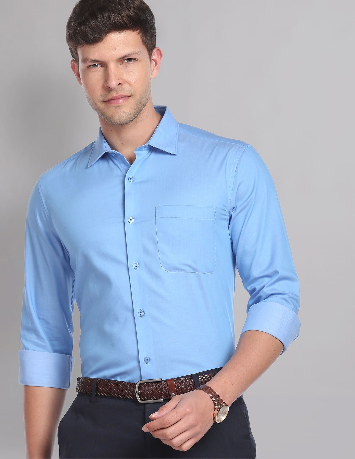 Office Edit Everlast Press Herringbone Weave Formal Shirt