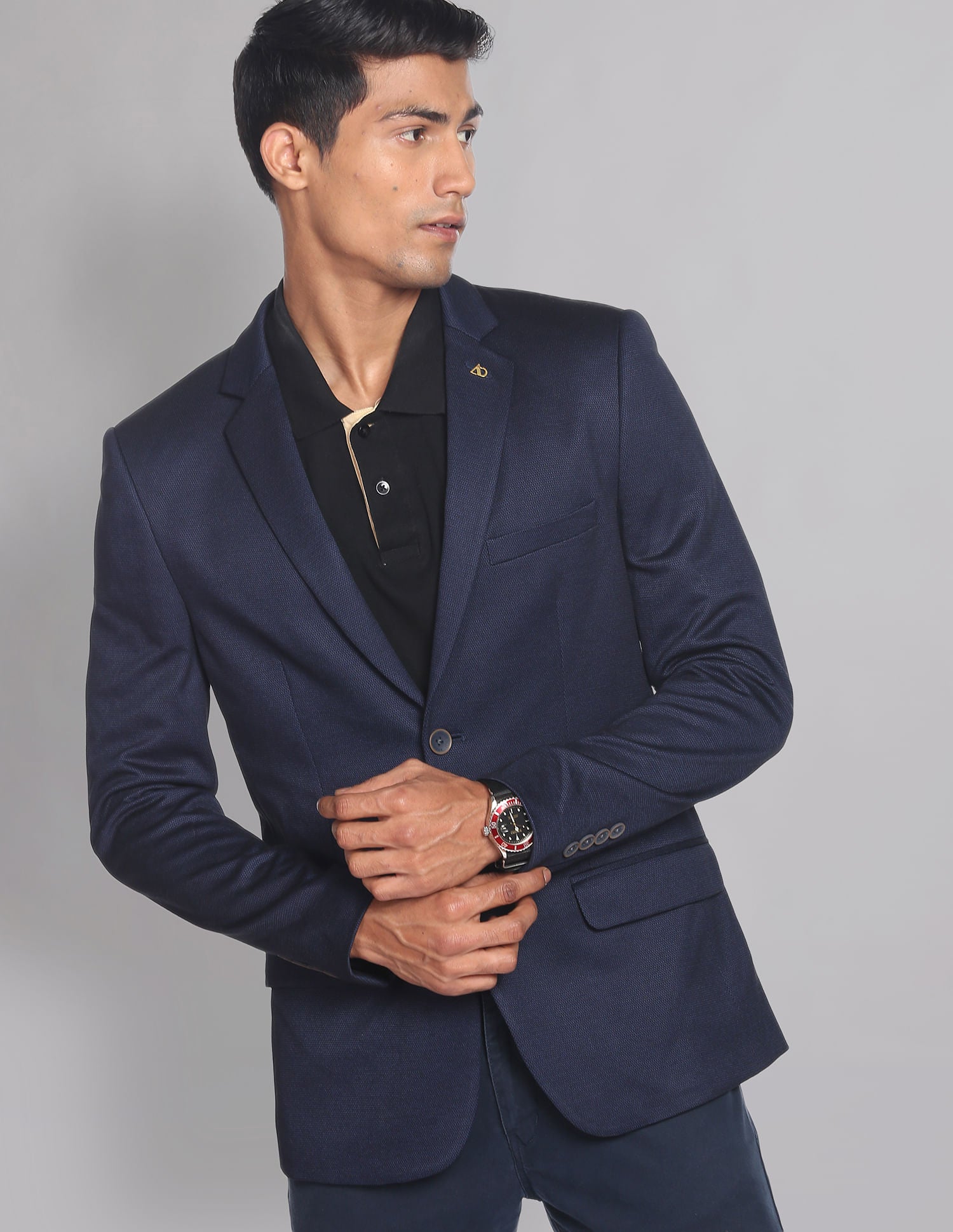 Style Essential Slim Fit Patterned Blazer