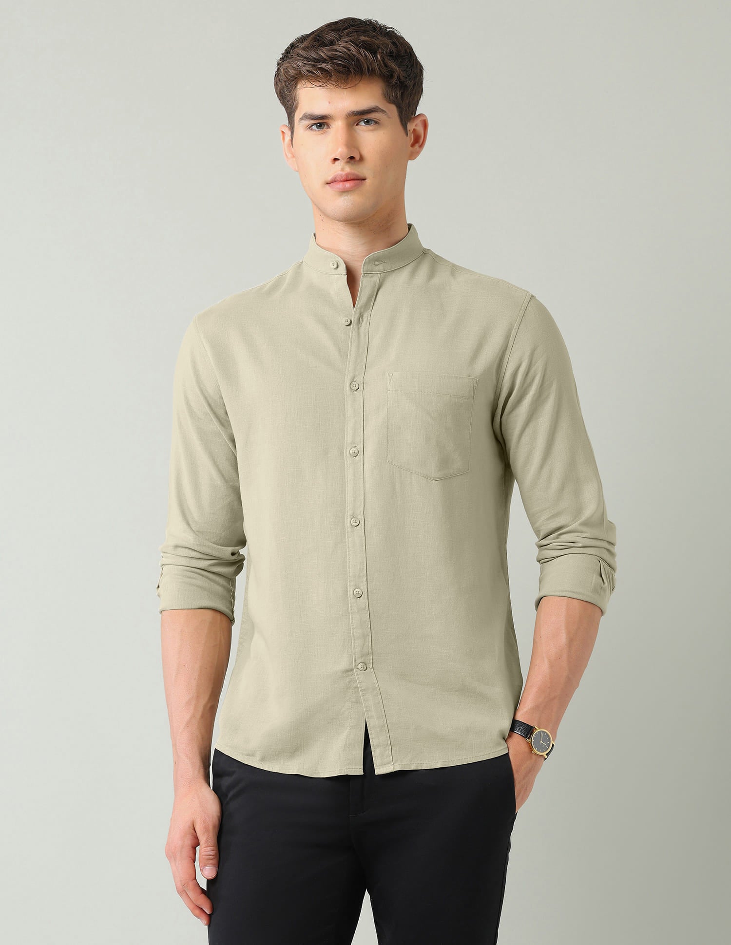 Solid Slim Fit Shirt 2