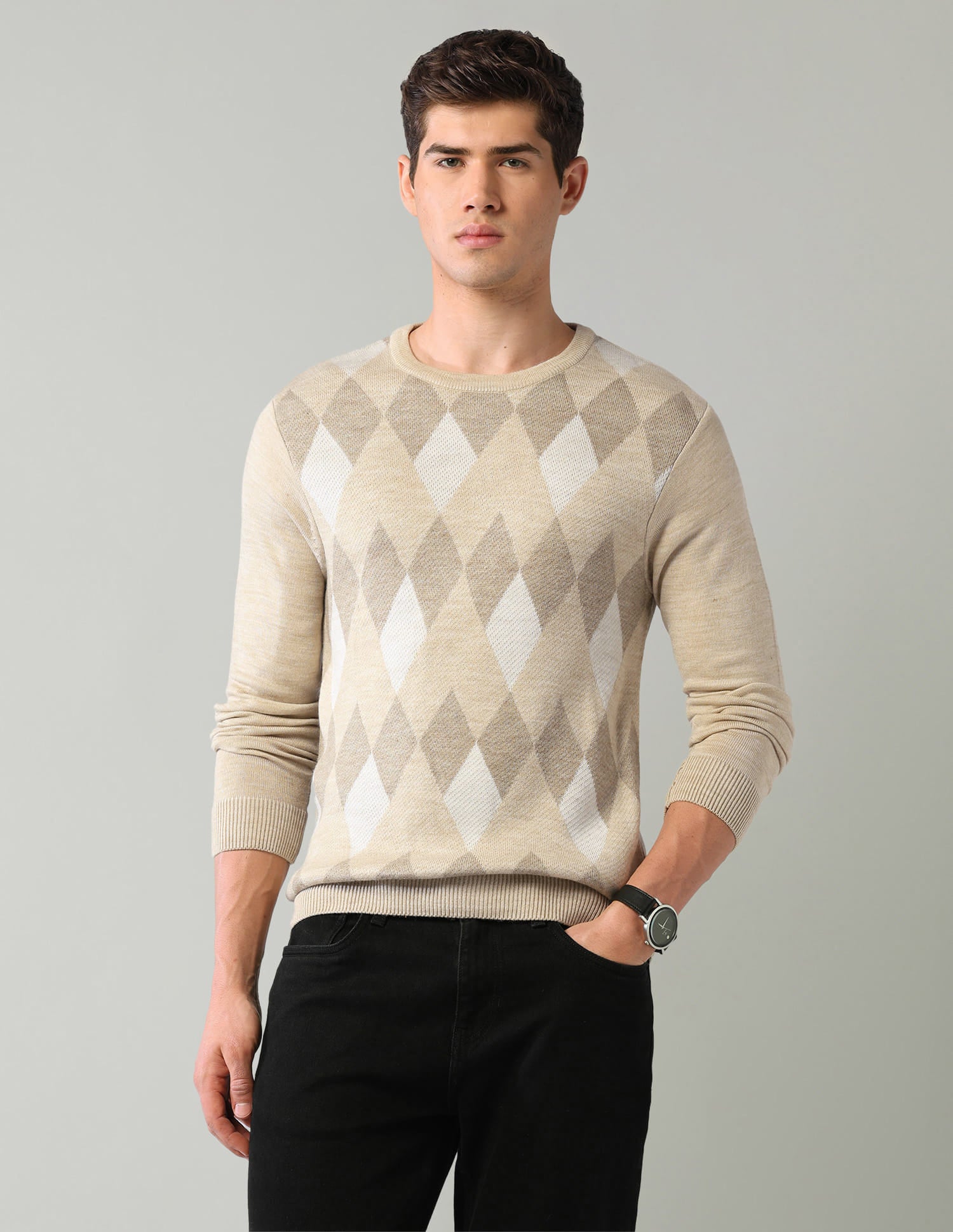 Geometric Mens Sweater