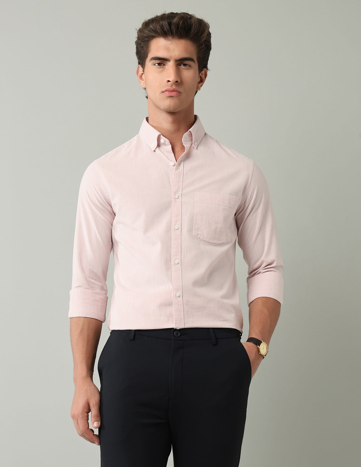 Vertical Striped Modern Slim Fit Shirt