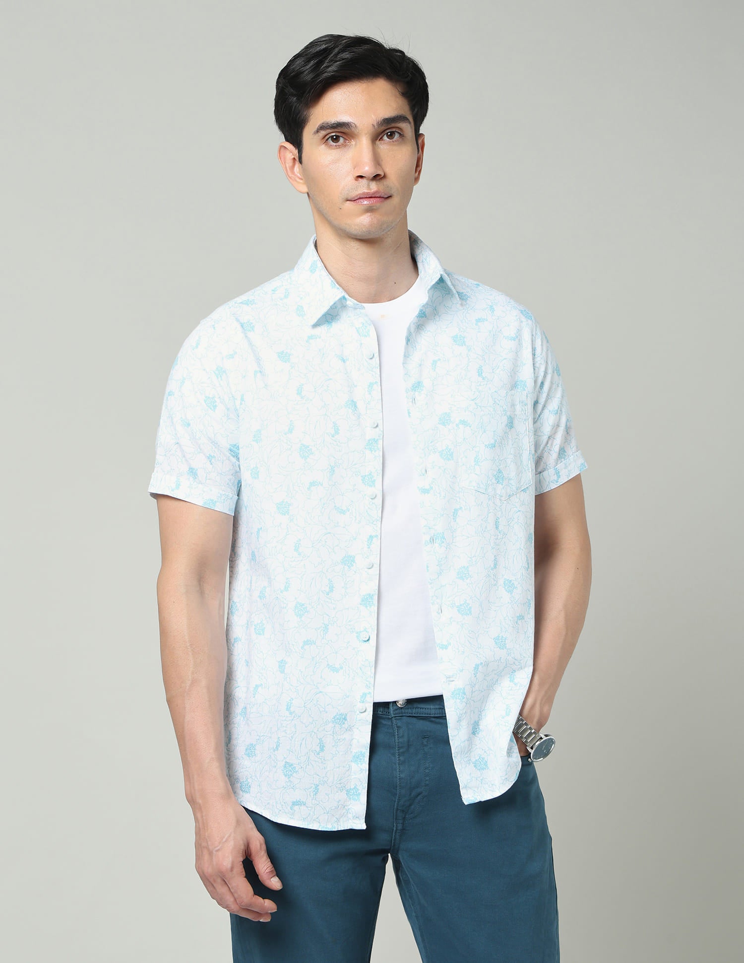 Floral Printed Short-Sleeve Resort Shirt